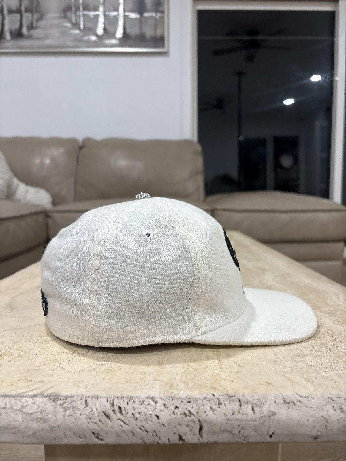 Chrome Hearts Chrome Hearts White CH Baseball Hat Size ONE SIZE - 4 Thumbnail