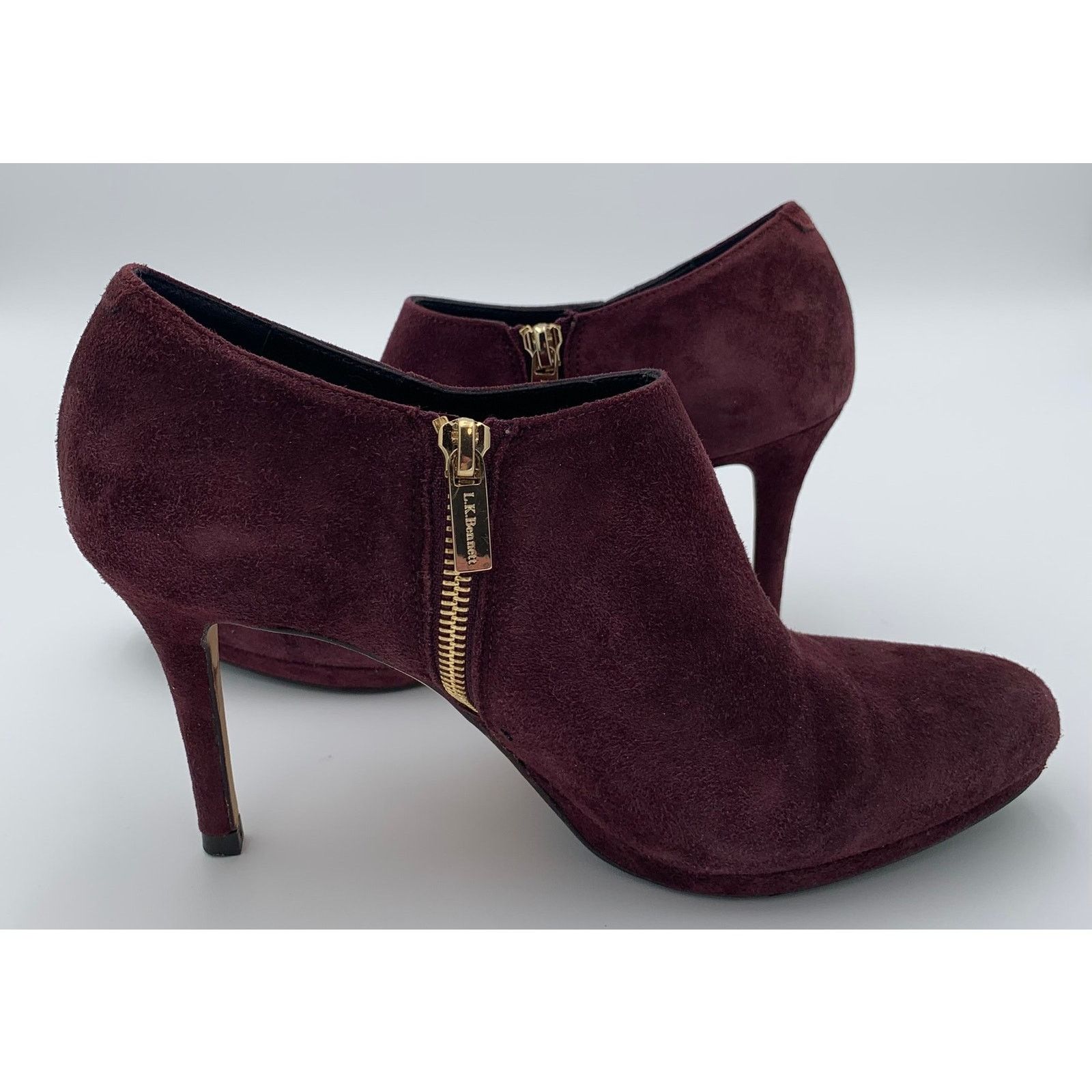LK Bennett L.K. Bennett Doris Suede Pumps Size 8 Burgundy Ankle Boots Size US 8 / IT 38 - 6 Thumbnail