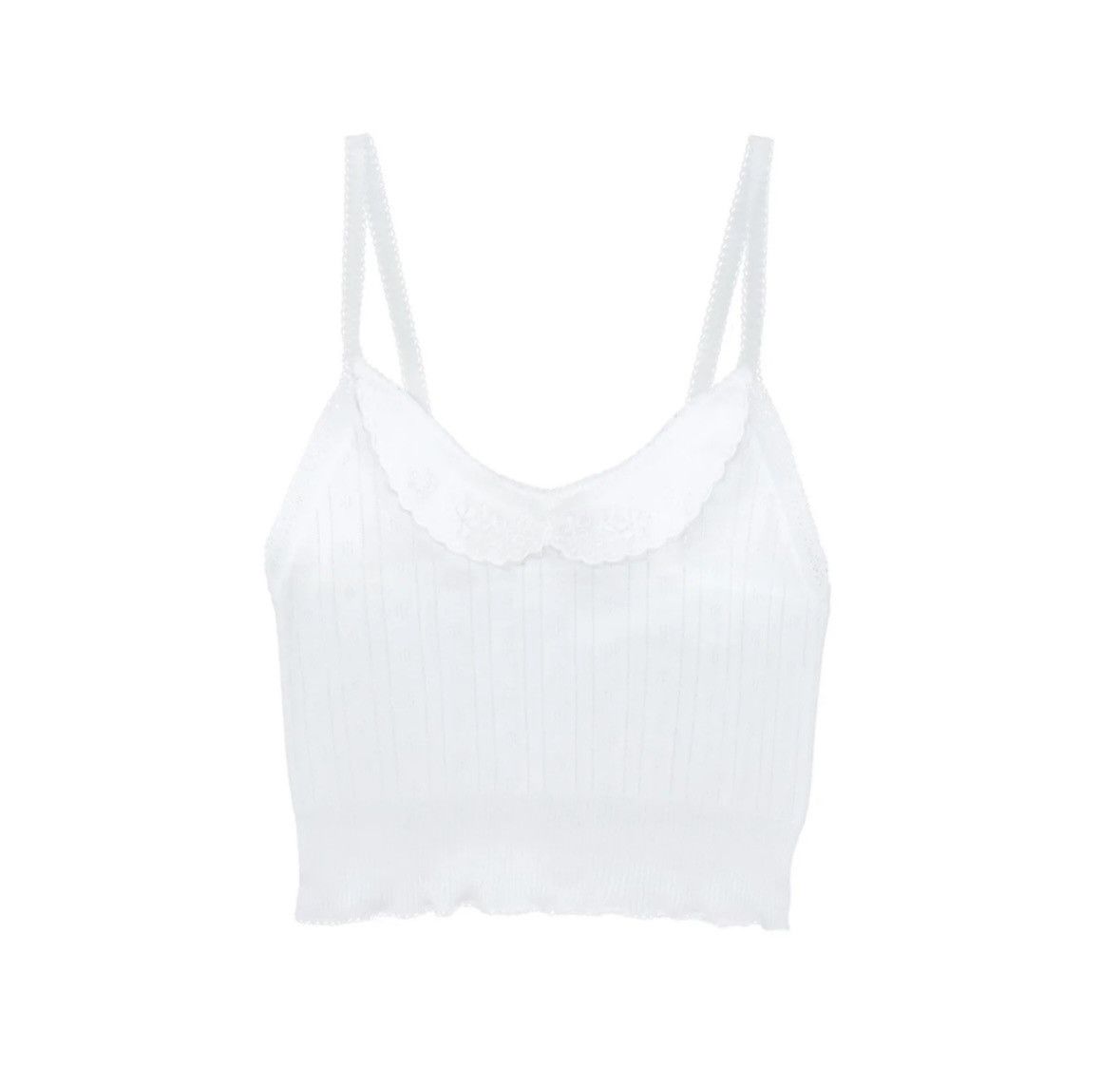 Pretties Broderie Anglais Eyelet Collar Cami Size XS / US 0-2 / IT 36-38 - 1 Thumbnail
