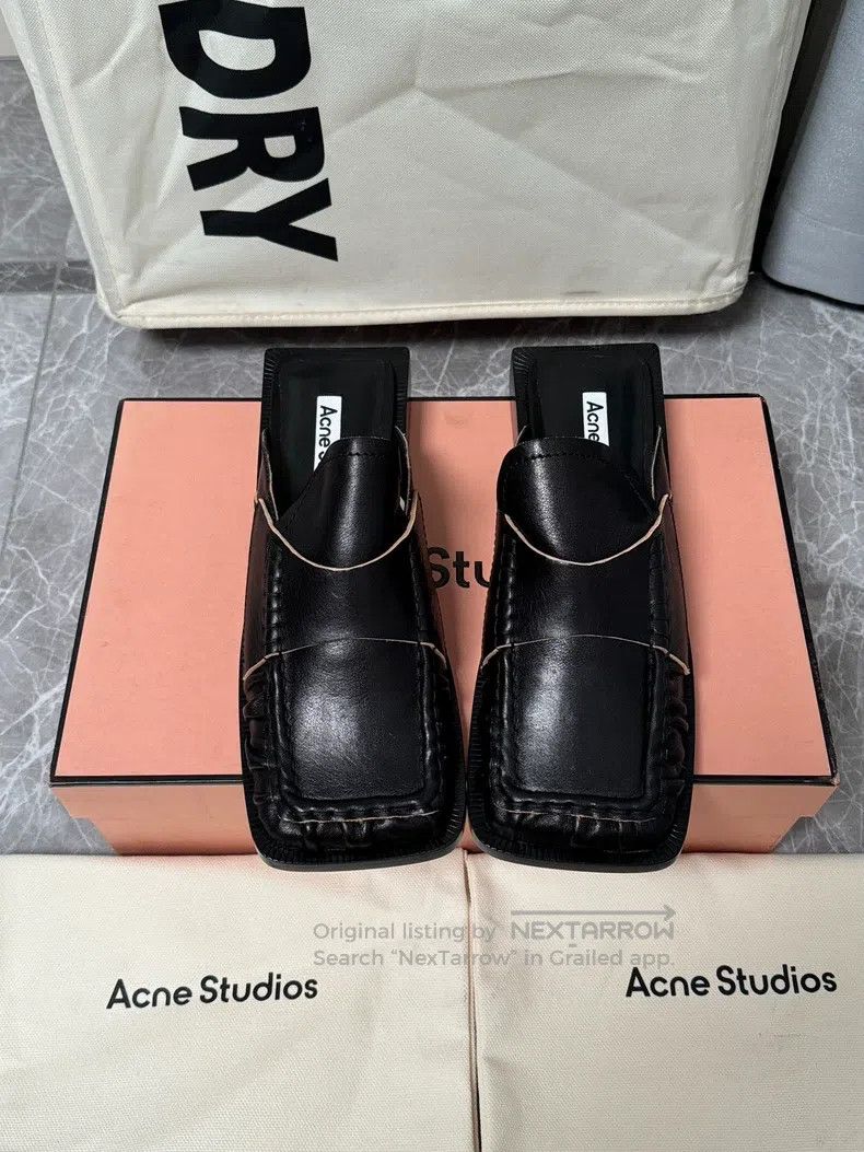 Acne Studios Acne Studios Square-Toe Loafers Size US 5.5 / IT 35.5 - 1 Thumbnail