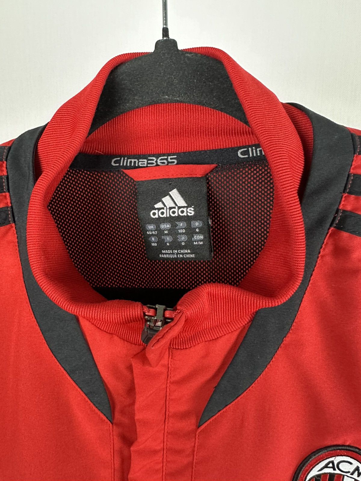 Adidas Adidas AC Milan Track 2007-08 Rare Red Soccer Jacket Size M Size US M / EU 48-50 / 2 - 6 Thumbnail