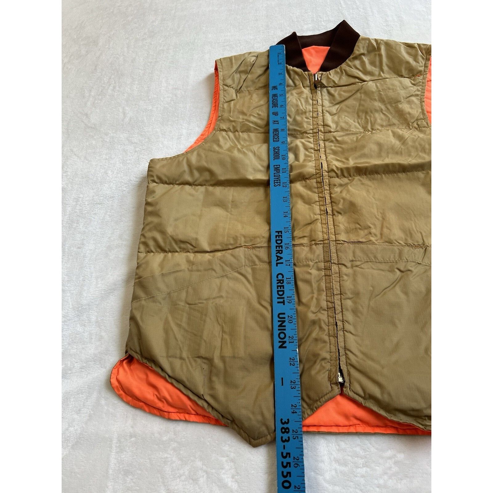 Vintage Vintage K-Mart Hunting Down Vest Size Medium Tan Orange Reve Size US M / EU 48-50 / 2 - 2 Thumbnail