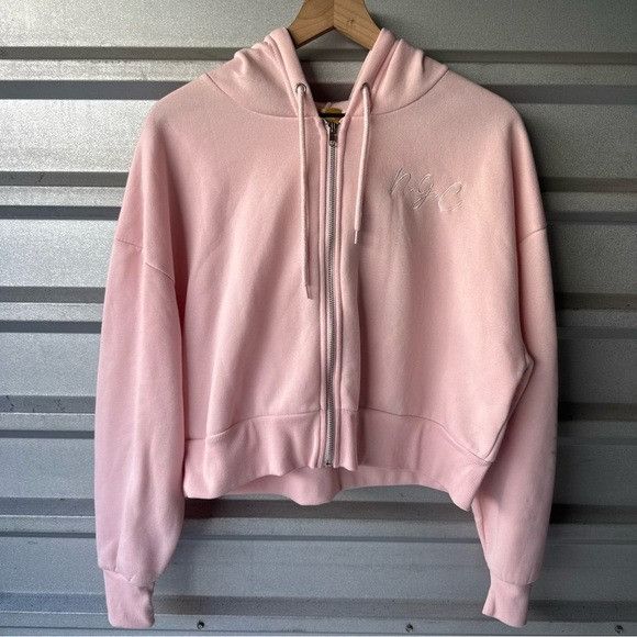 Other Cult Favorite NYC Pink Hooded Sweatshirt Sz Large L Size L / US 10 / IT 46 - 1 Thumbnail