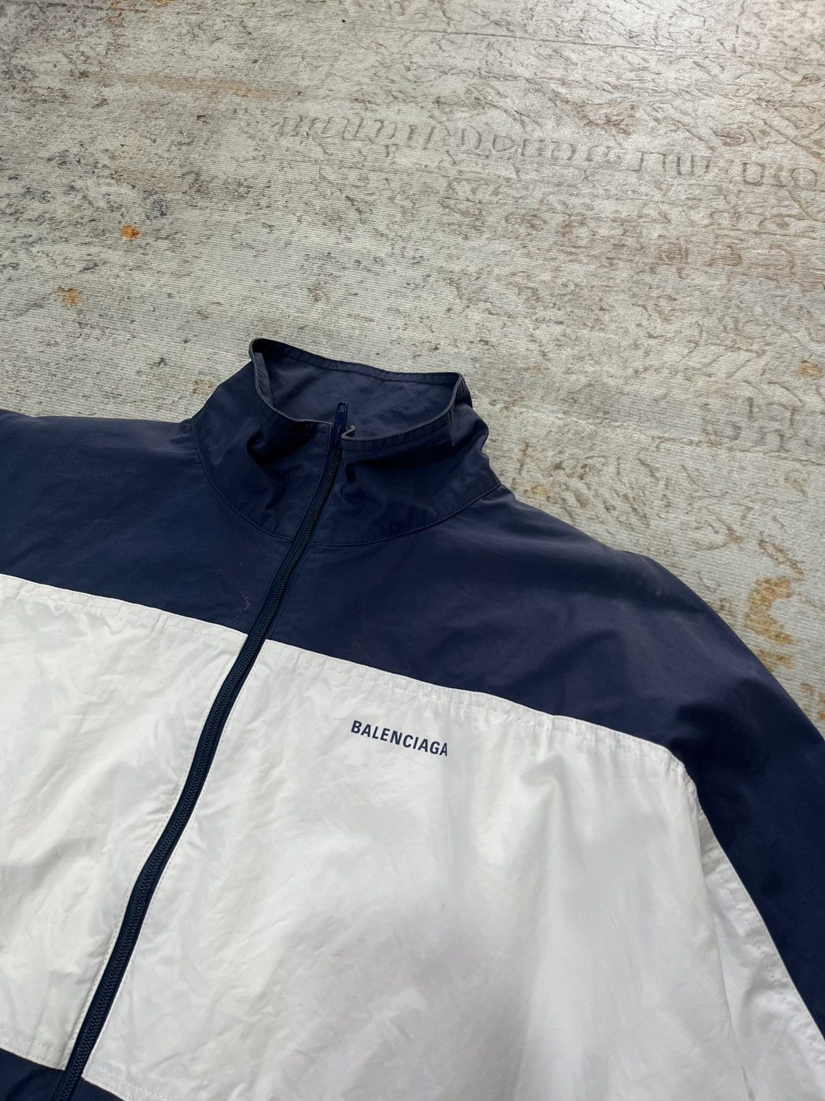 Balenciaga Final Drop📦 Balenciaga Blue White Zip-up Jacket Size US XL / EU 56 / 4 - 3 Thumbnail