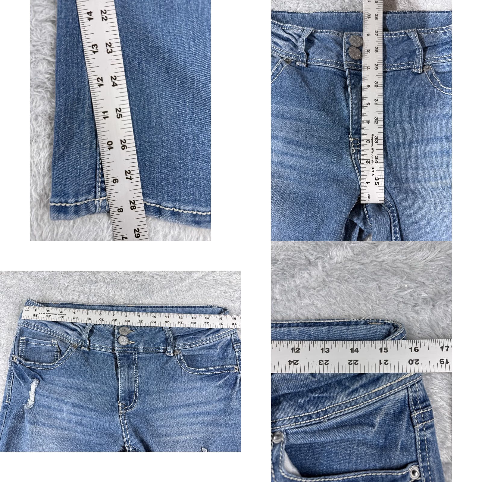 Faded Glory VINTAGE Faded Glory Jeans Women 12P Denim Bootcut Stretch Mid Rise 30x29 Blue Pants Ladies Boys? Size 34" / US 12 / IT 48 - 8 Thumbnail