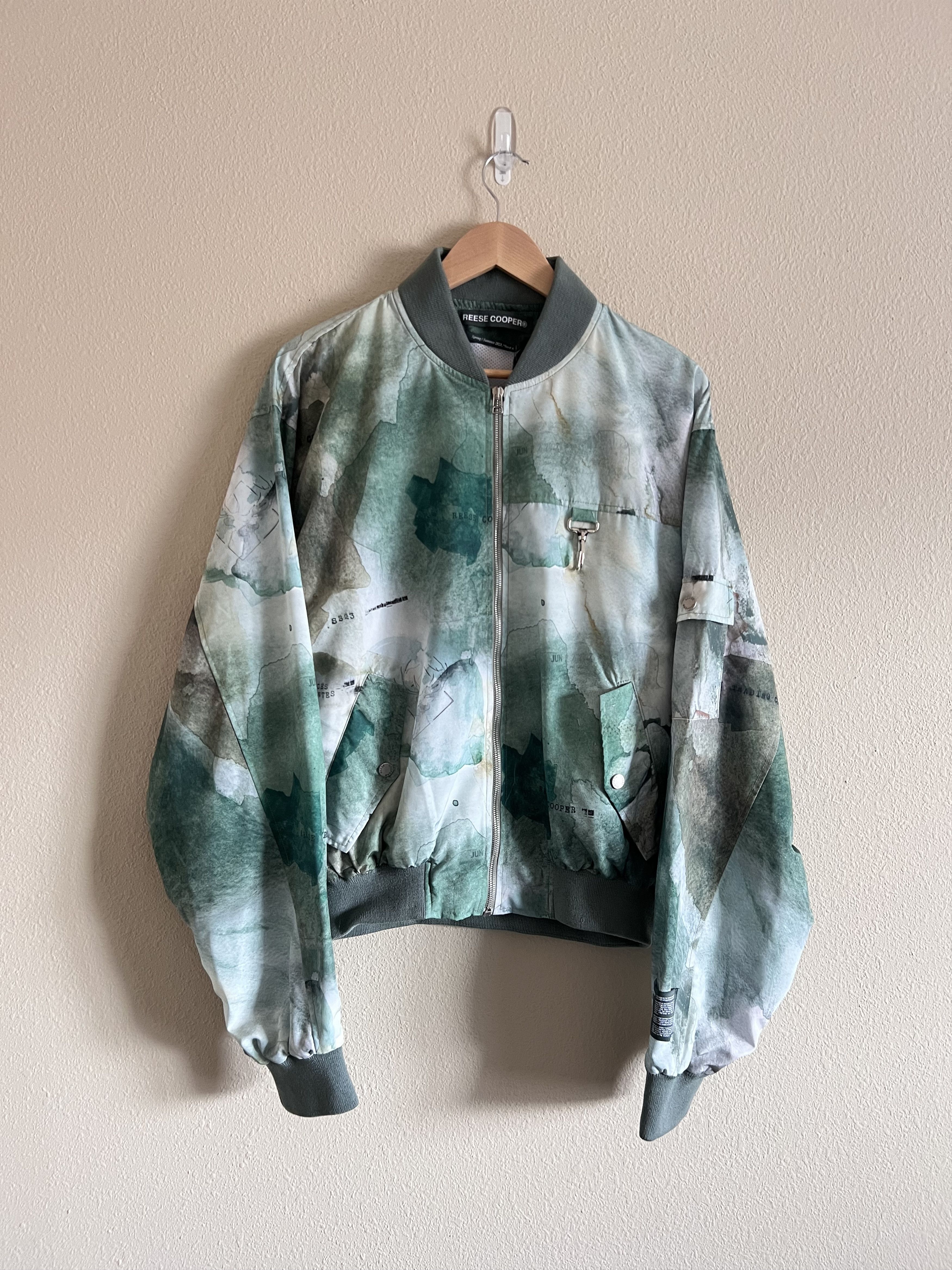 Reese Cooper Reese Cooper Watercolor Bomber Jacket in Green Size US L / EU 52-54 / 3 - 1 Thumbnail