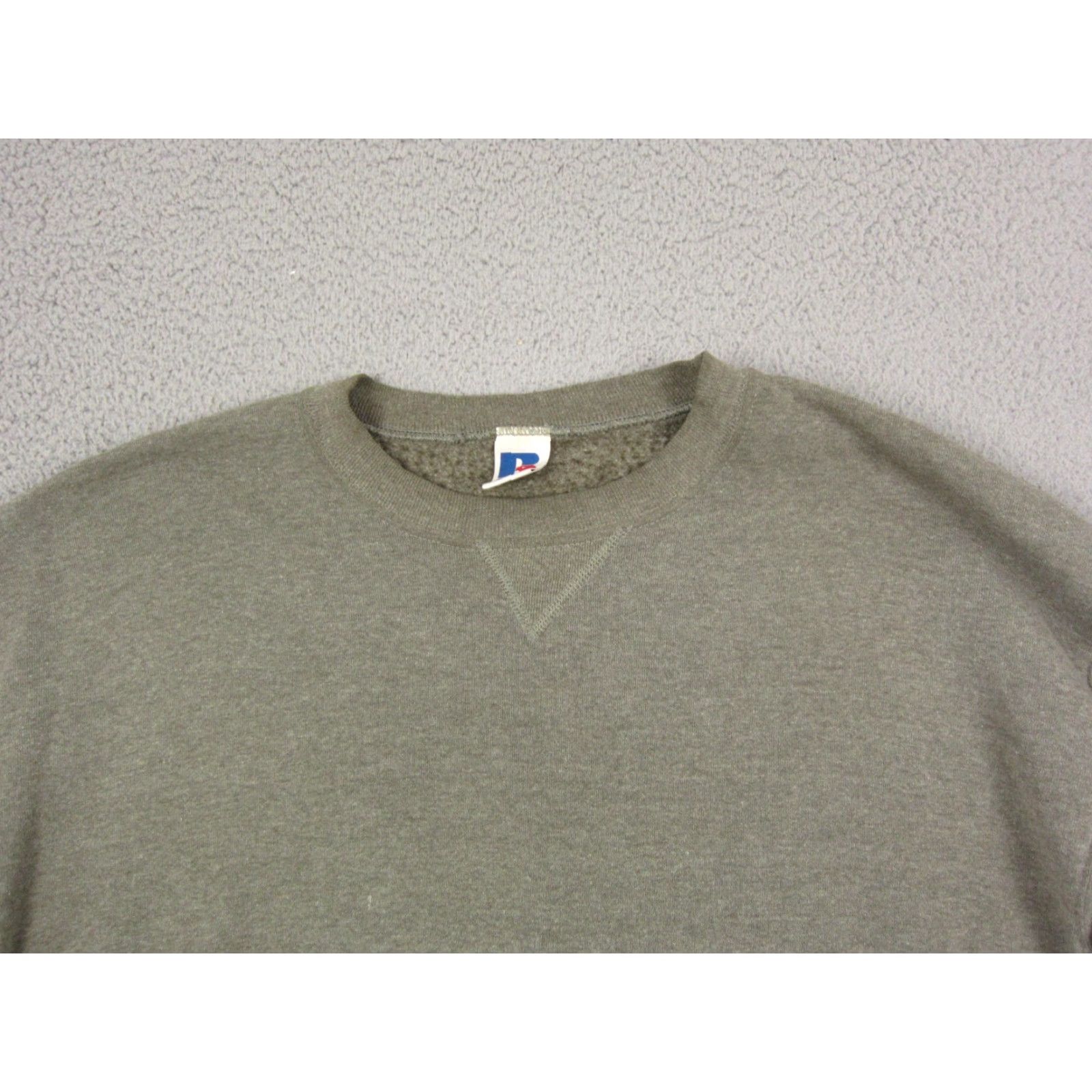 Russell Athletic VINTAGE Russell Sweatshirt Mens XL Green 90s Pullover Crew Neck Cotton Fleece Logo Size US XL / EU 56 / 4 - 2 Thumbnail