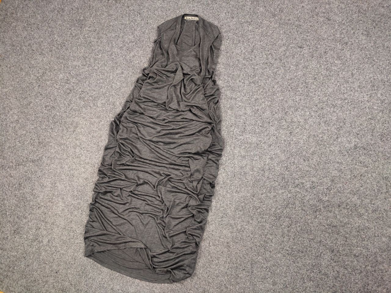 Acne Studios Acne Studios Ormanda Tencel Gray lyocell Maxi Tank Dress Size S / US 4 / IT 40 - 5 Thumbnail
