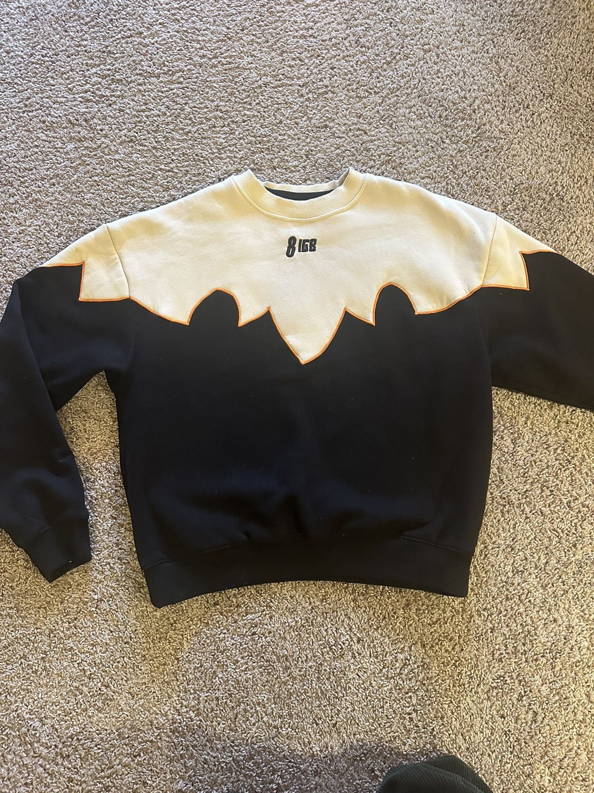 Other 8IGB Y2K black/tan thick crewneck Size US S / EU 44-46 / 1 - 1 Thumbnail