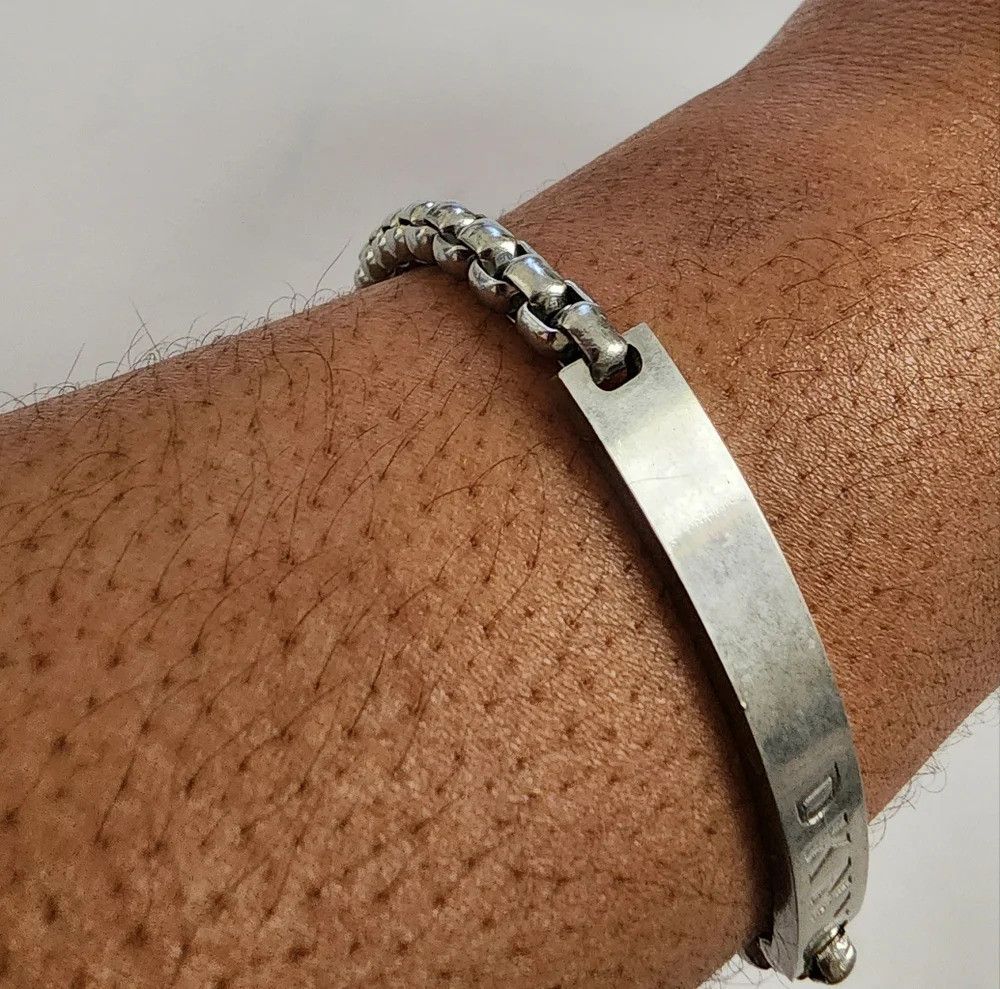 DKNY × Jewelry DKNY, Bar Tag Chain Bracelet Silver Tone Size ONE SIZE - 3 Thumbnail
