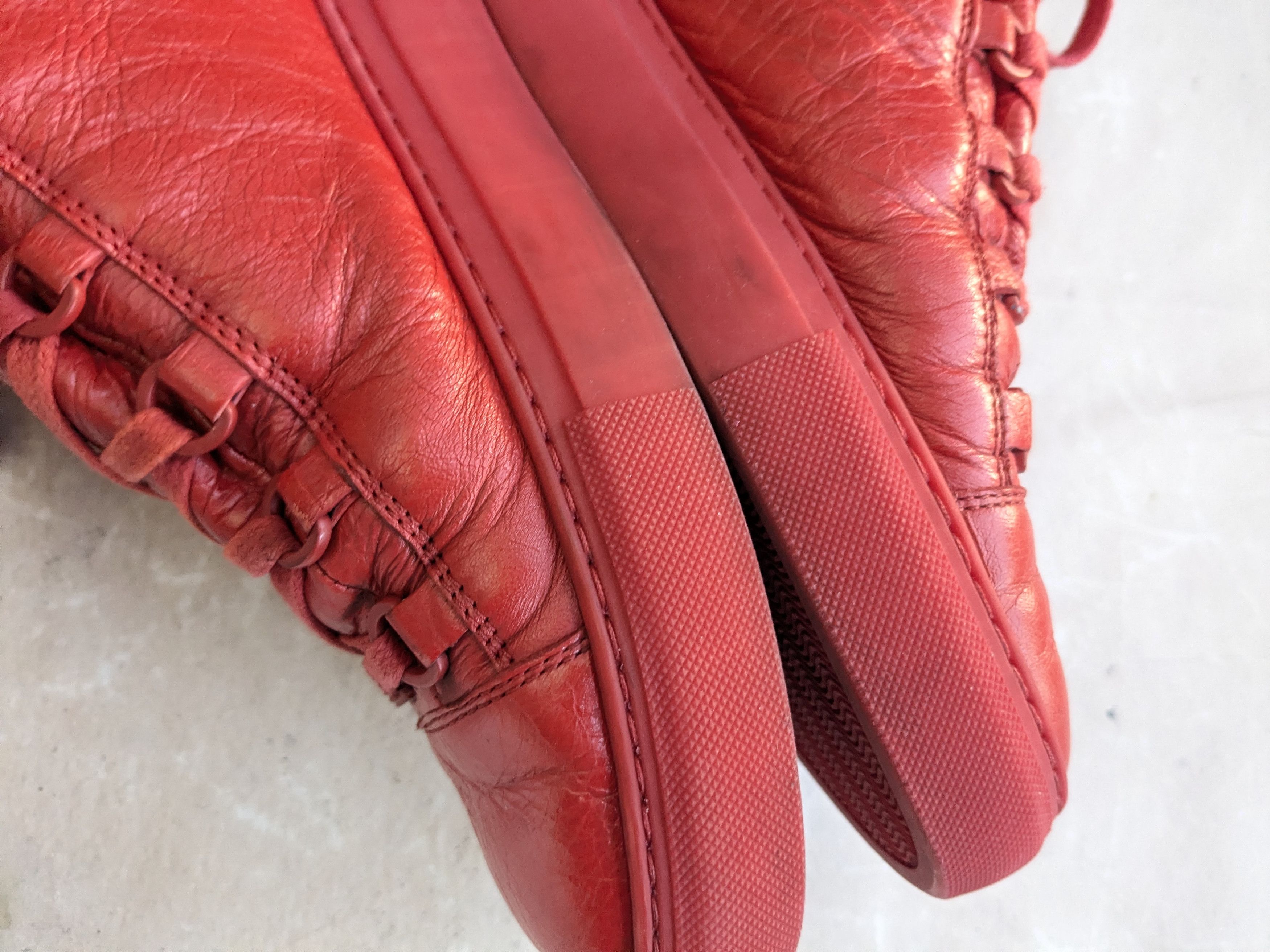 Balenciaga Balenciaga Arena Sneakers Red Black 11 Leather High Tops Size US 11 / EU 44 - 8 Thumbnail