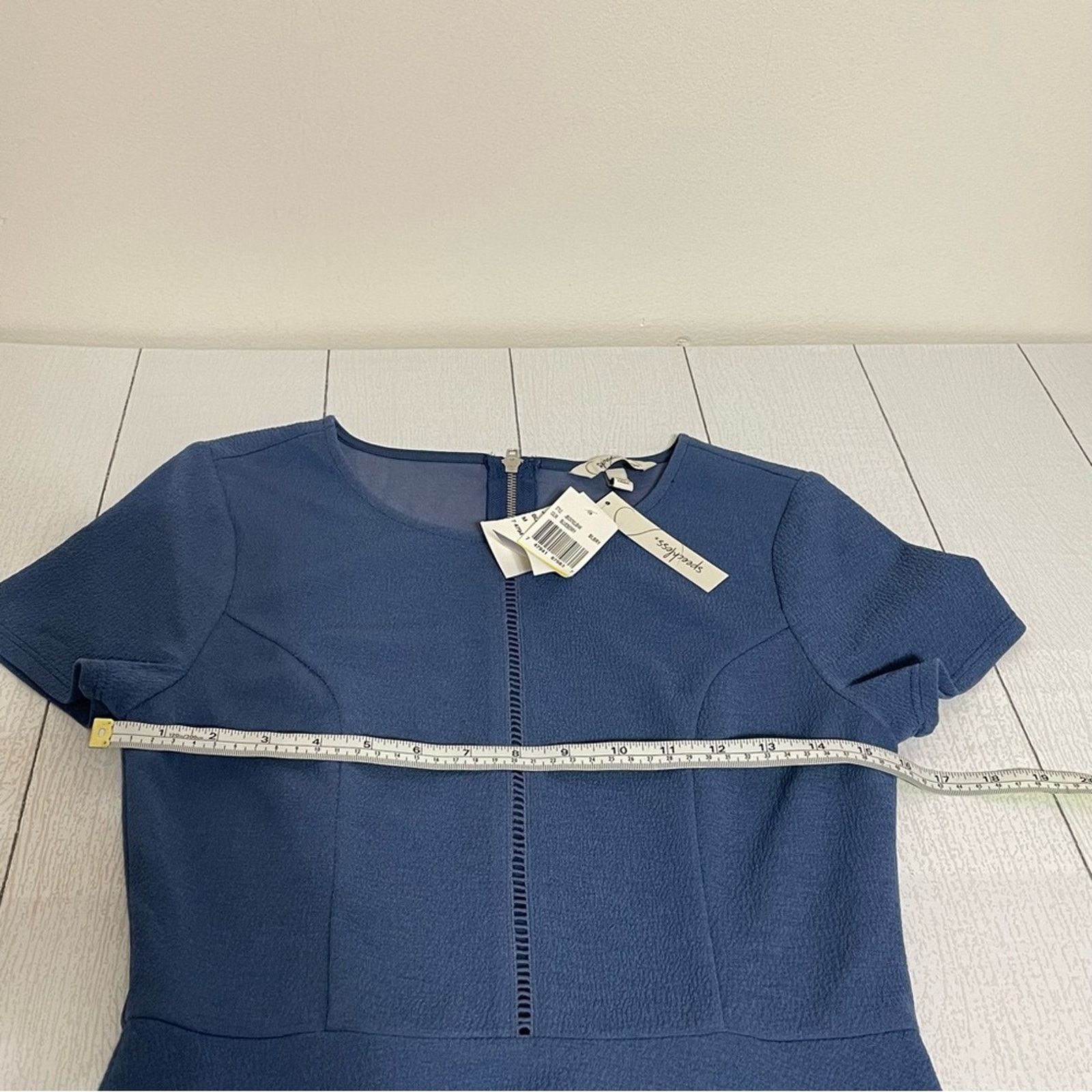 Other Speechless Blue Mini Dress M NWT Ruffle Hem Pockets Size M / US 6-8 / IT 42-44 - 7 Thumbnail