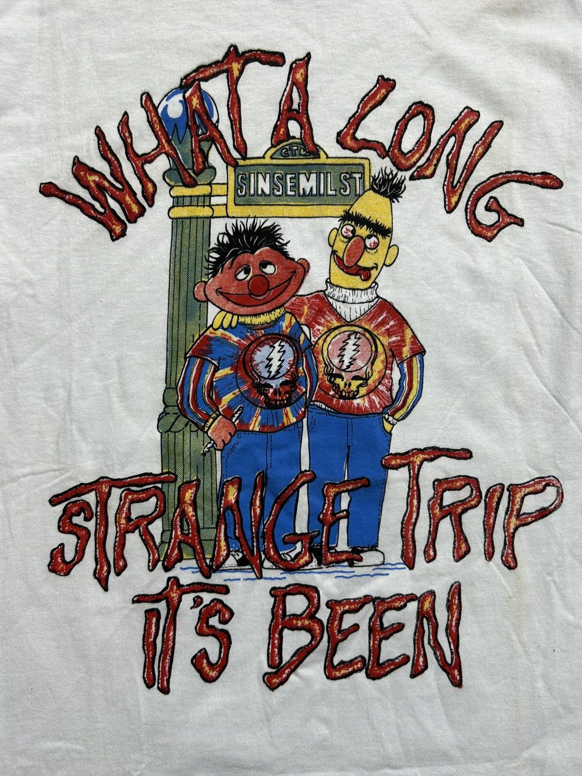 Vintage Vintage 90s Grateful Dead Sesame Street Parody Tee USA Drug Size US L / EU 52-54 / 3 - 2 Thumbnail