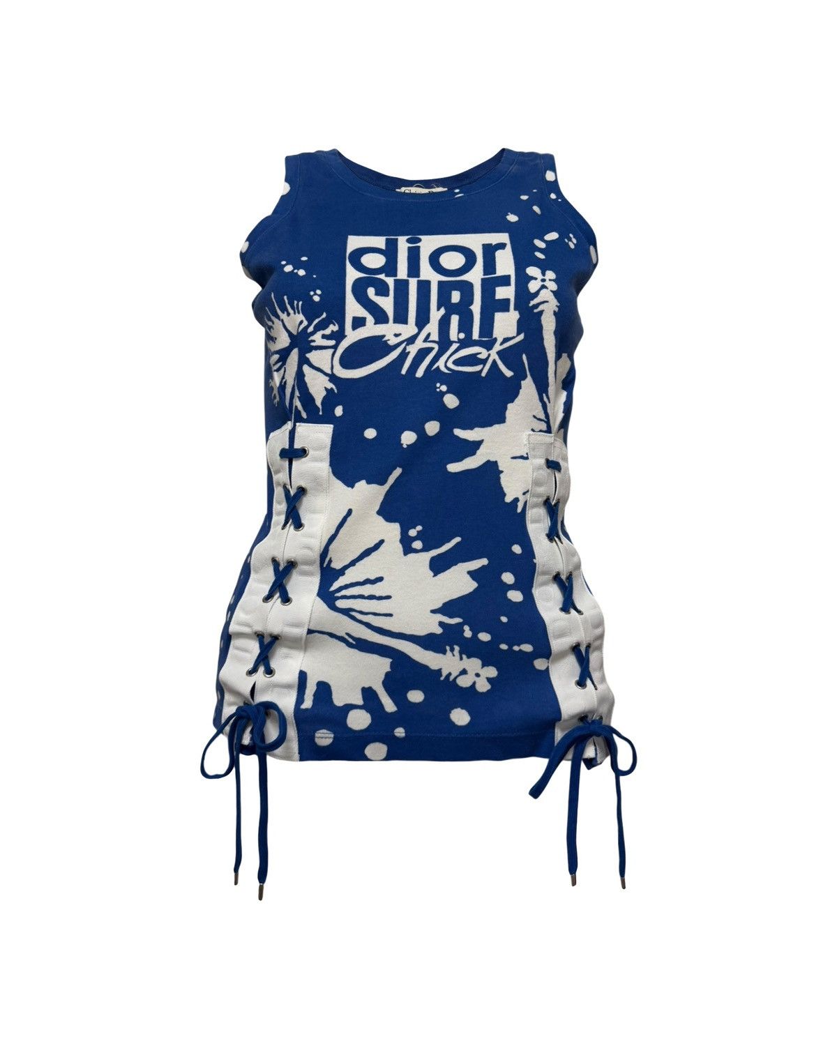 Dior CHRISTIAN DIOR S/S 2004 “Surf Chick” Lace-Up Tank Top Size XS / US 0-2 / IT 36-38 - 1 Thumbnail
