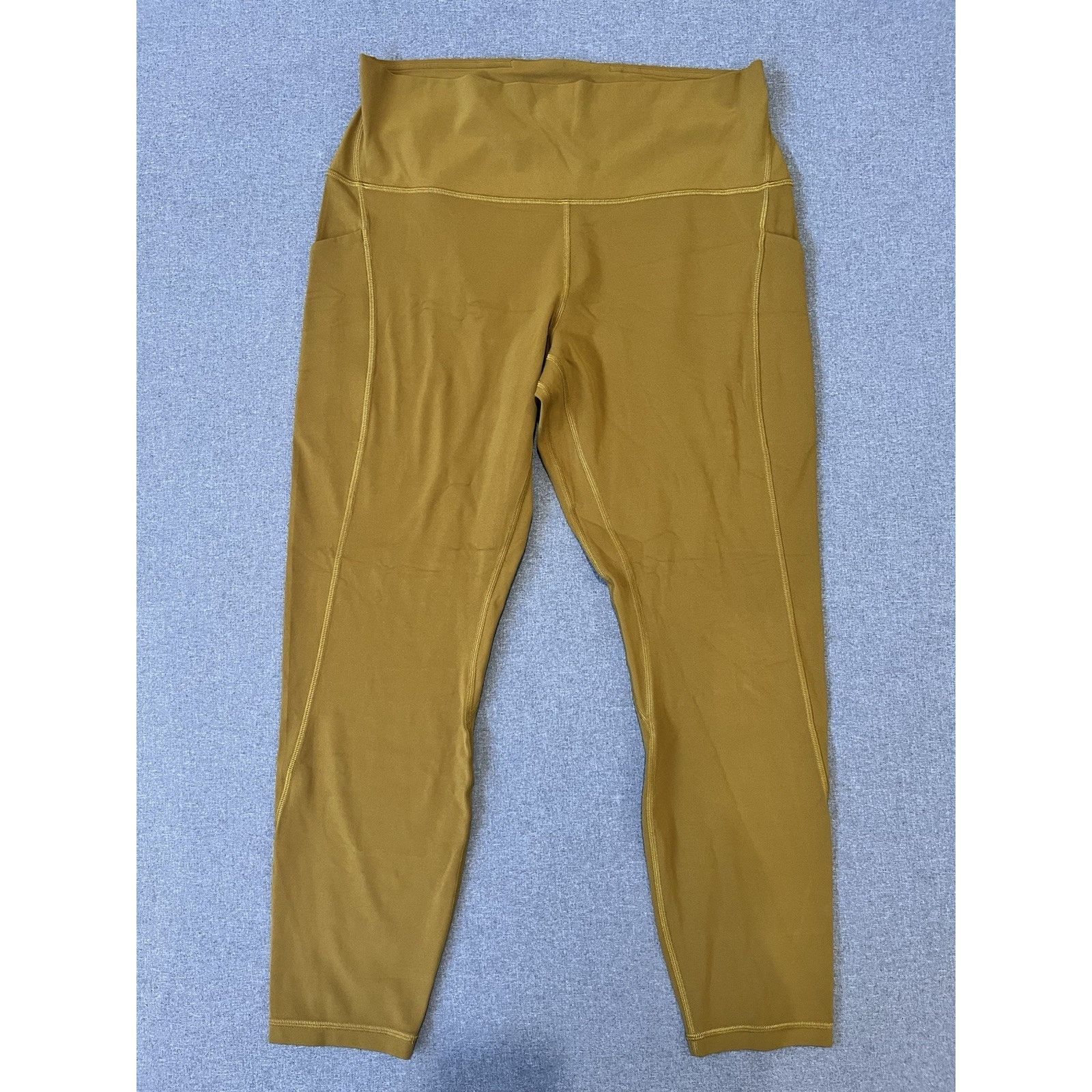 Lululemon Lululemon bronze yellow gold 25” inseam high waisted sz 14 Size 36" / US 14 / IT 50 - 1 Thumbnail