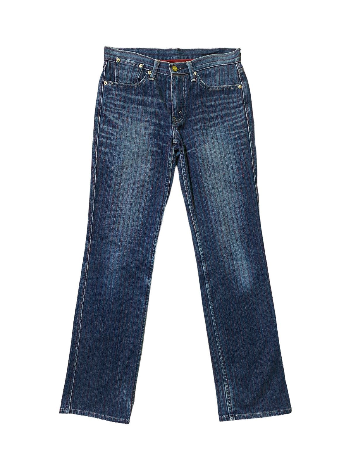 Levi's × Levi's Vintage Clothing × Vintage Vintage Levi's Japan Red Striped Distressed Denim Jeans Size US 28 / EU 44 - 1 Thumbnail