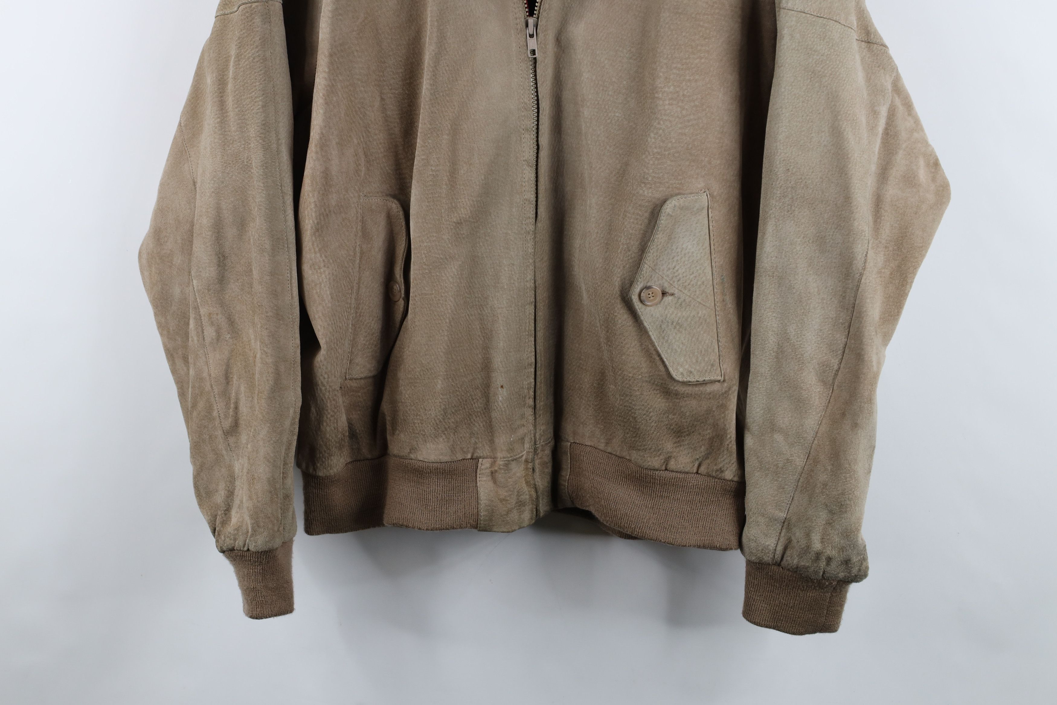Vintage Vintage 70s Streetwear Leather Cafe Racer Bomber Jacket Size US XXL / EU 58 / 5 - 3 Thumbnail