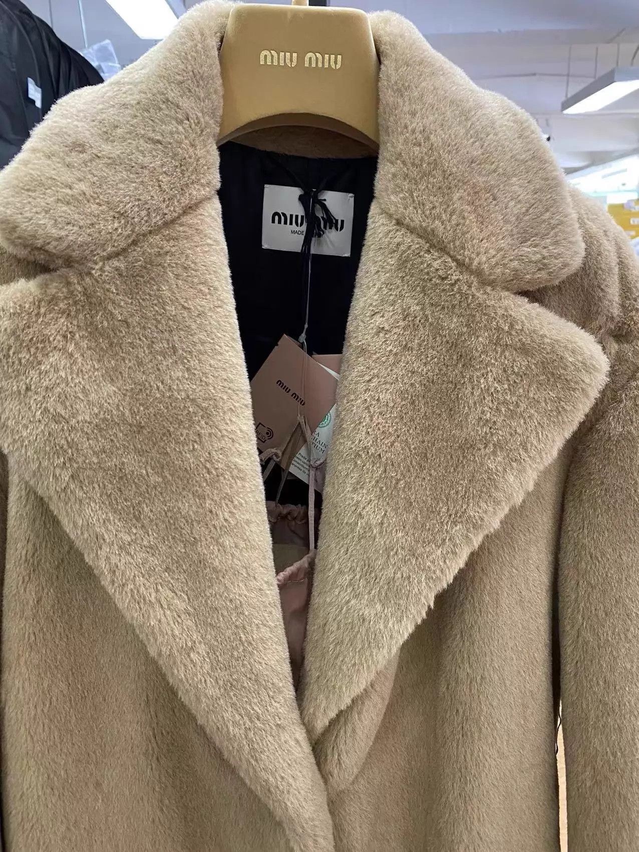 Miu Miu MIU MIU camel long teddy coat women's Size XS / US 0-2 / IT 36-38 - 4 Thumbnail