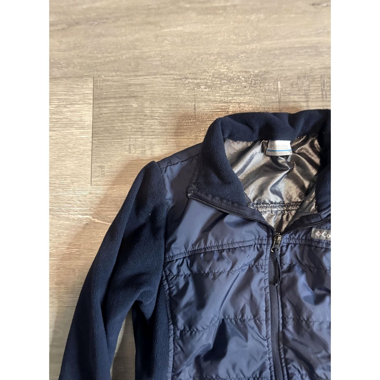 Vintage Columbia Jacket Womens Medium Blue Omni-Heat Fleece Quilted Insulated Full Zip Size M / US 6-8 / IT 42-44 - 2 Thumbnail