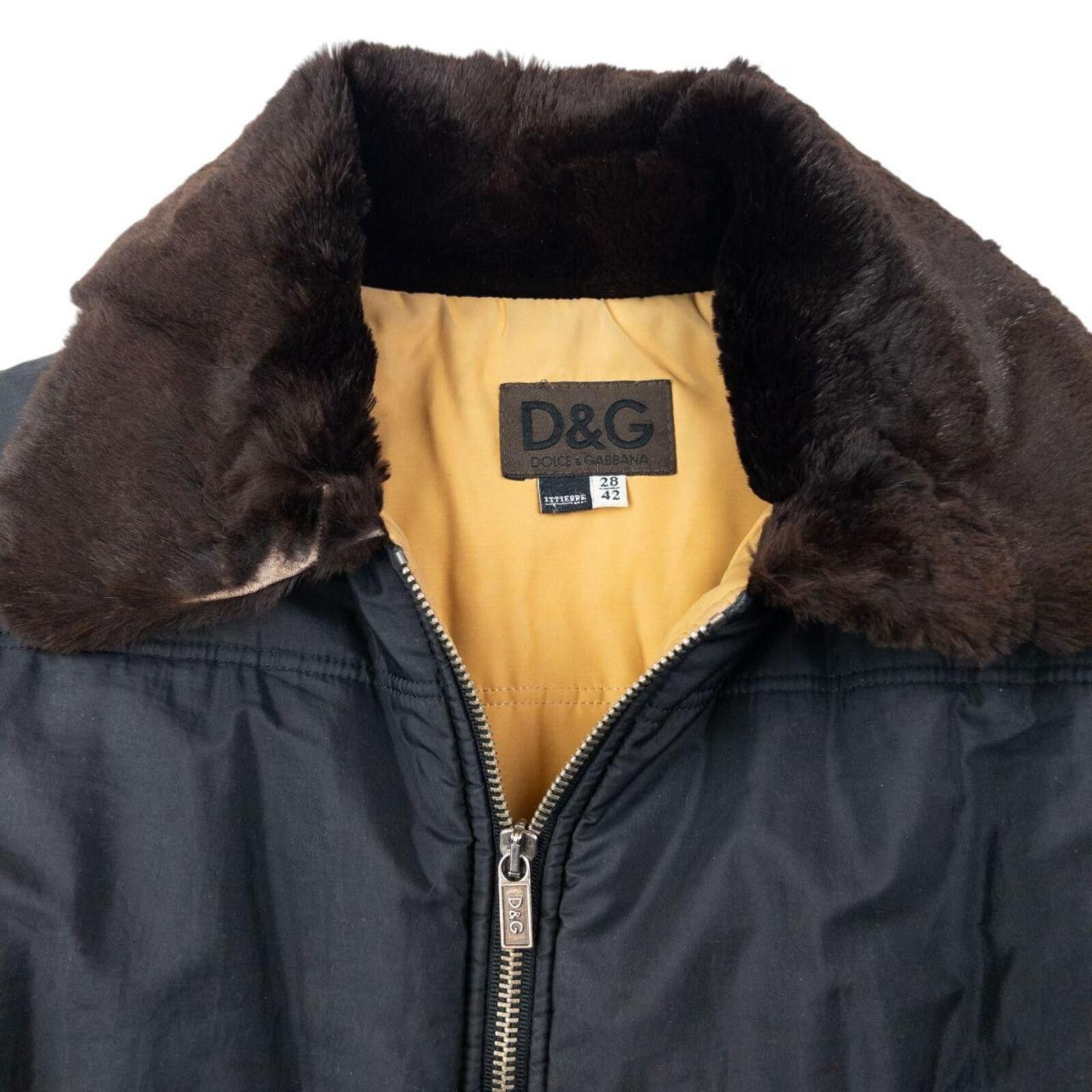 Dolce & Gabbana Vintage 90s Dolce & Gabbana Padded Fur Collar Jacket Size M Size US M / EU 48-50 / 2 - 3 Thumbnail