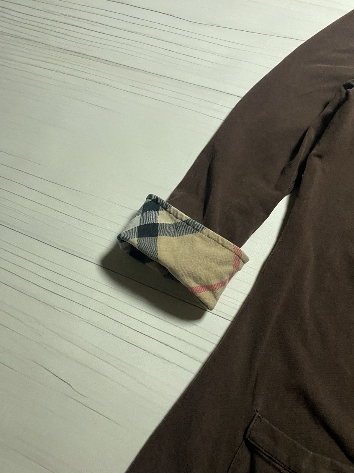 Burberry × Vintage Vintage Burberry Brit Nova check plaid cuff 3/4 shirt brown Size S / US 4 / IT 40 - 6 Thumbnail