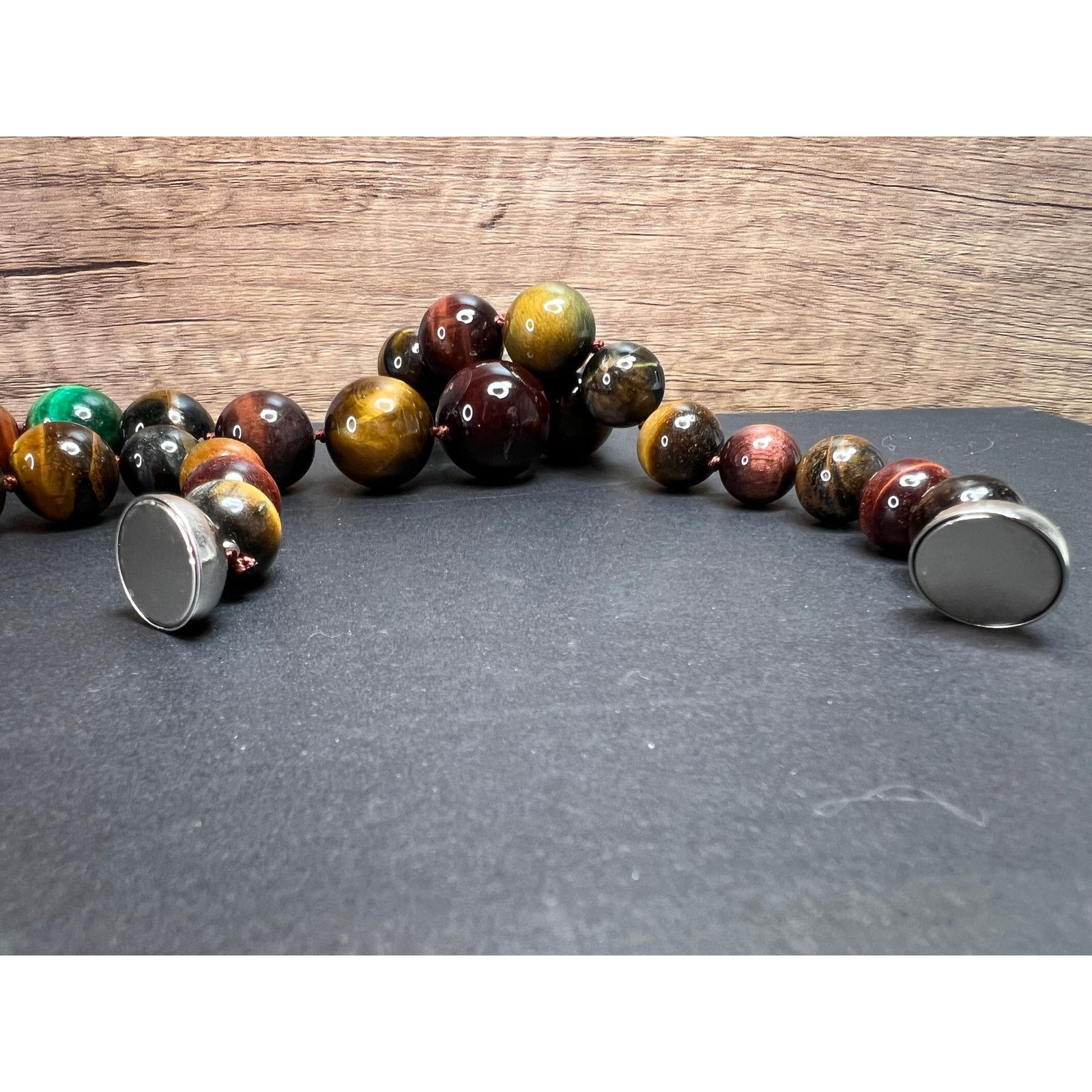 Other Multi color tiger eye graduated necklace with 925 clasp Size ONE SIZE - 9 Thumbnail