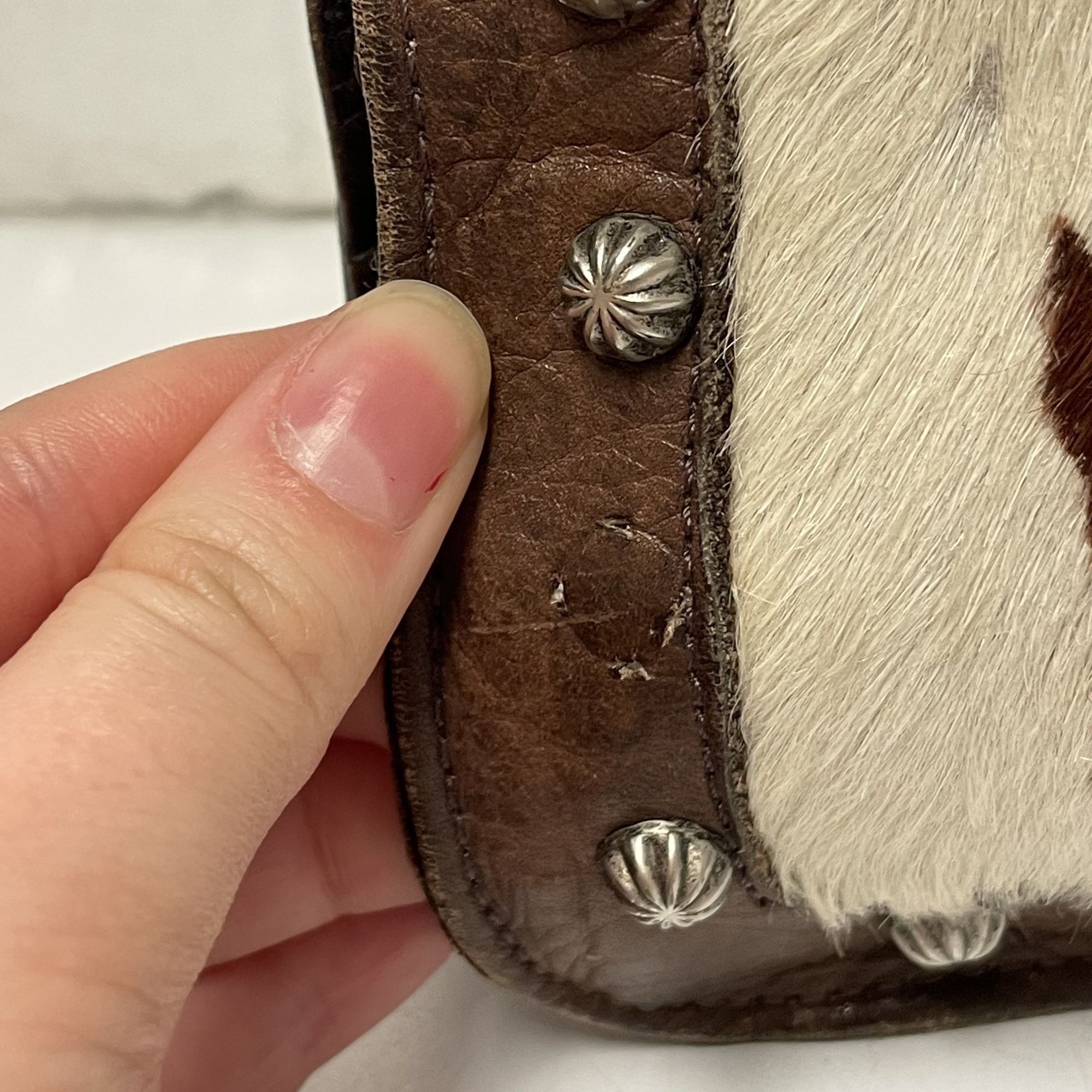 Other Vtg The American West Cowhide PONY HAIR Shoulder Bag Purse Size ONE SIZE - 9 Thumbnail