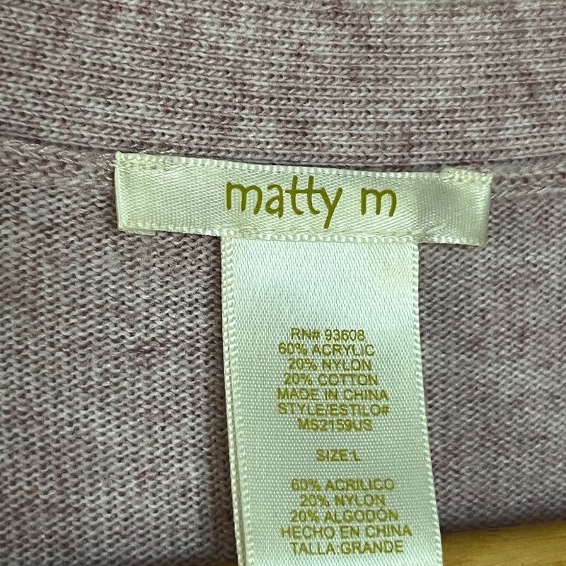 Matthew Miller Matty M Women's Open-Front Cardigan Heather Blush Medium Size M / US 6-8 / IT 42-44 - 4 Thumbnail