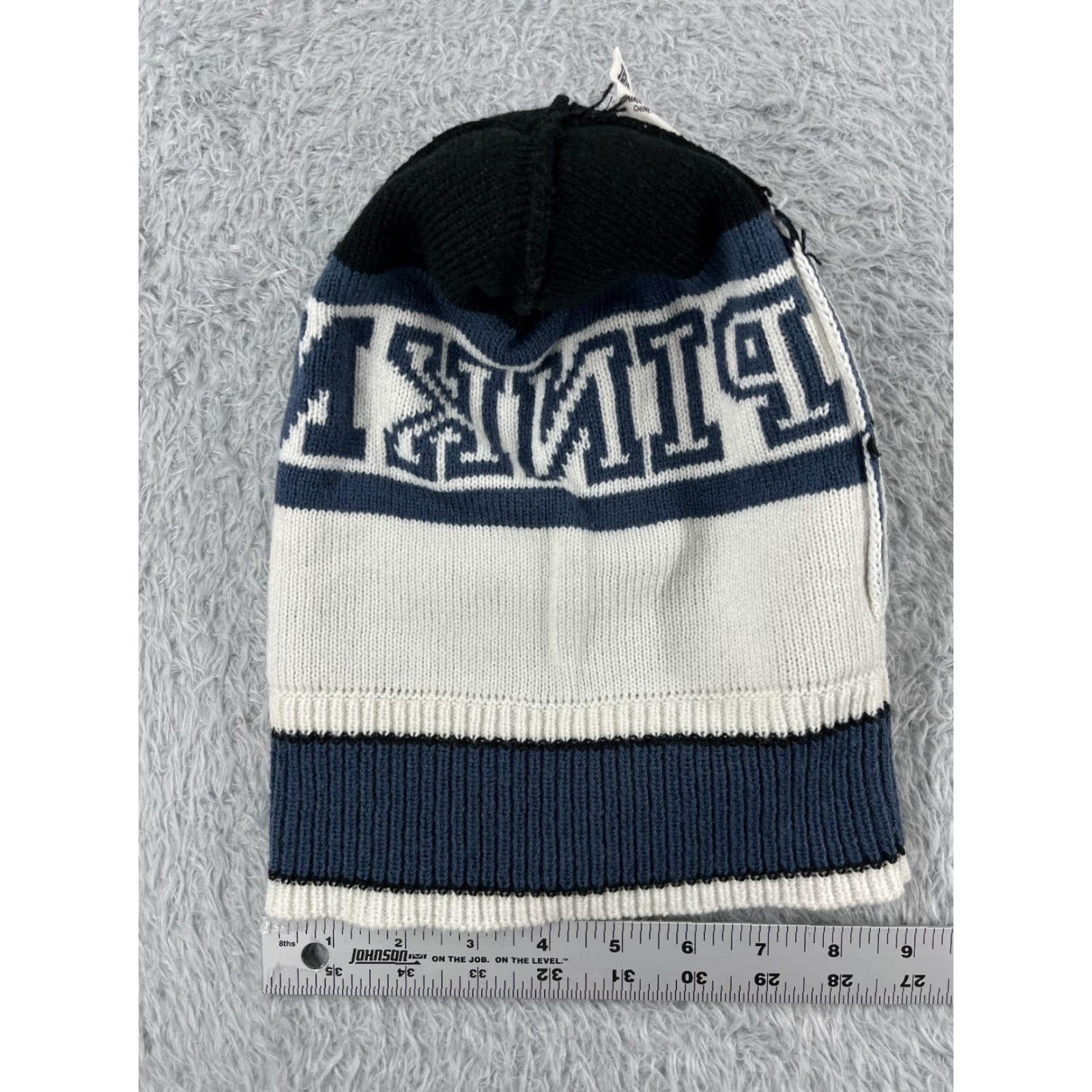 Victoria's Secret Victoria's Secret Beanie Toque Adult One Size Blue White Acrylic PINKNATION Pom Size ONE SIZE - 6 Thumbnail