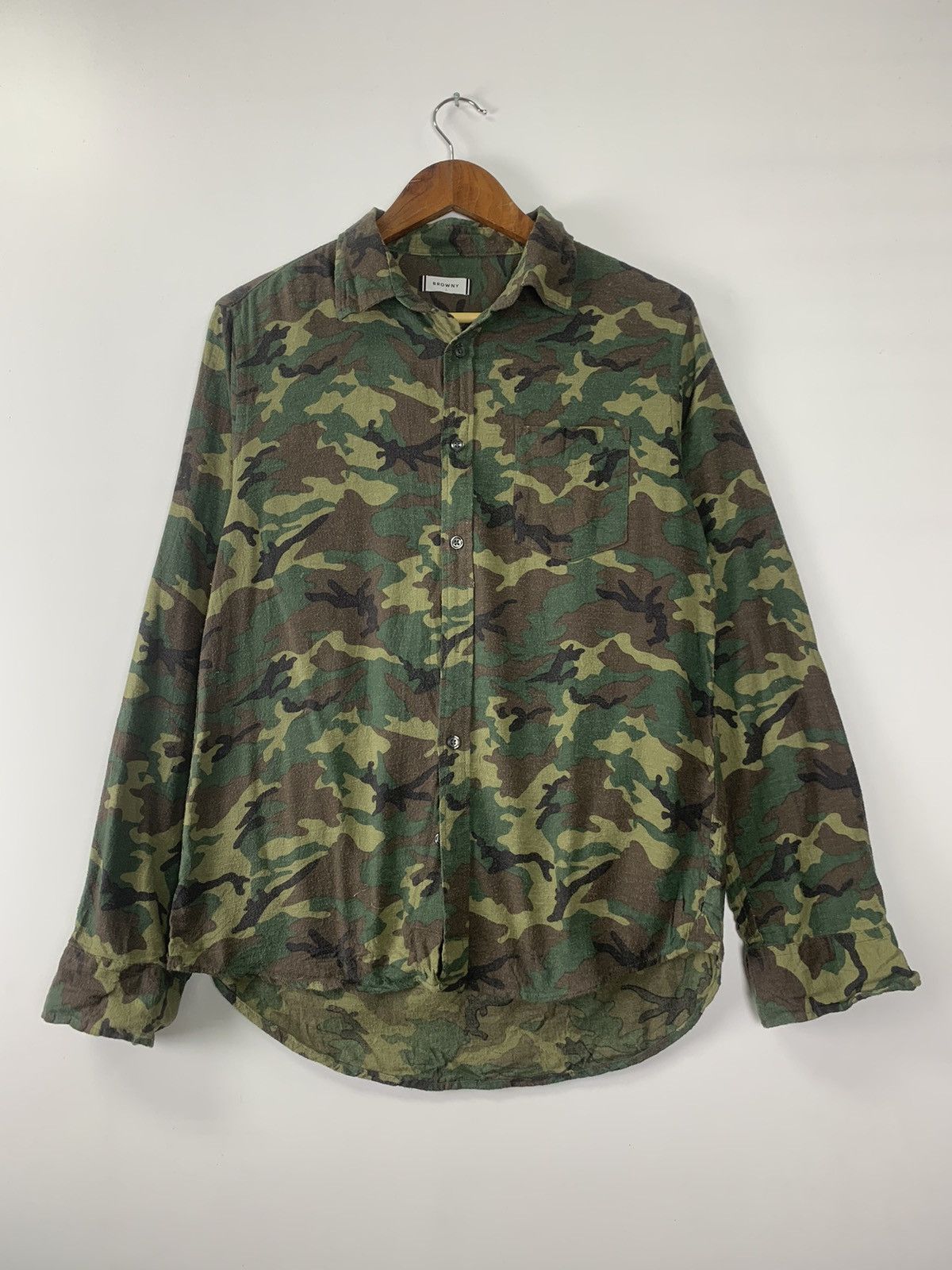 Japanese Brand Browny Camo button up Size US L / EU 52-54 / 3 - 1 Thumbnail