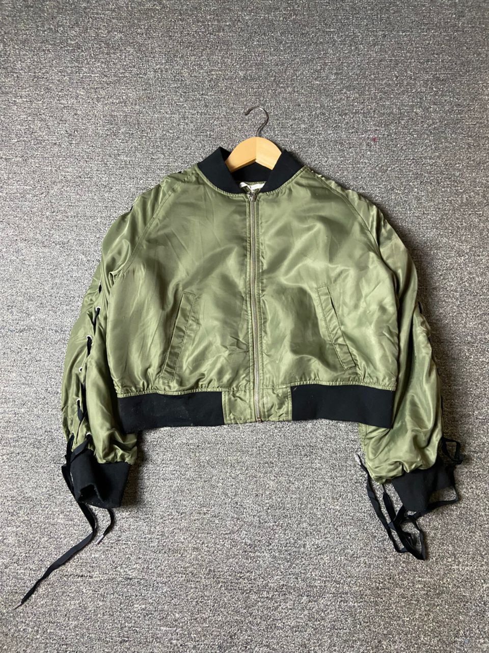 Japanese Brand Browny Standard Crop Bomber Jacket (178) Size ONE SIZE - 2 Thumbnail