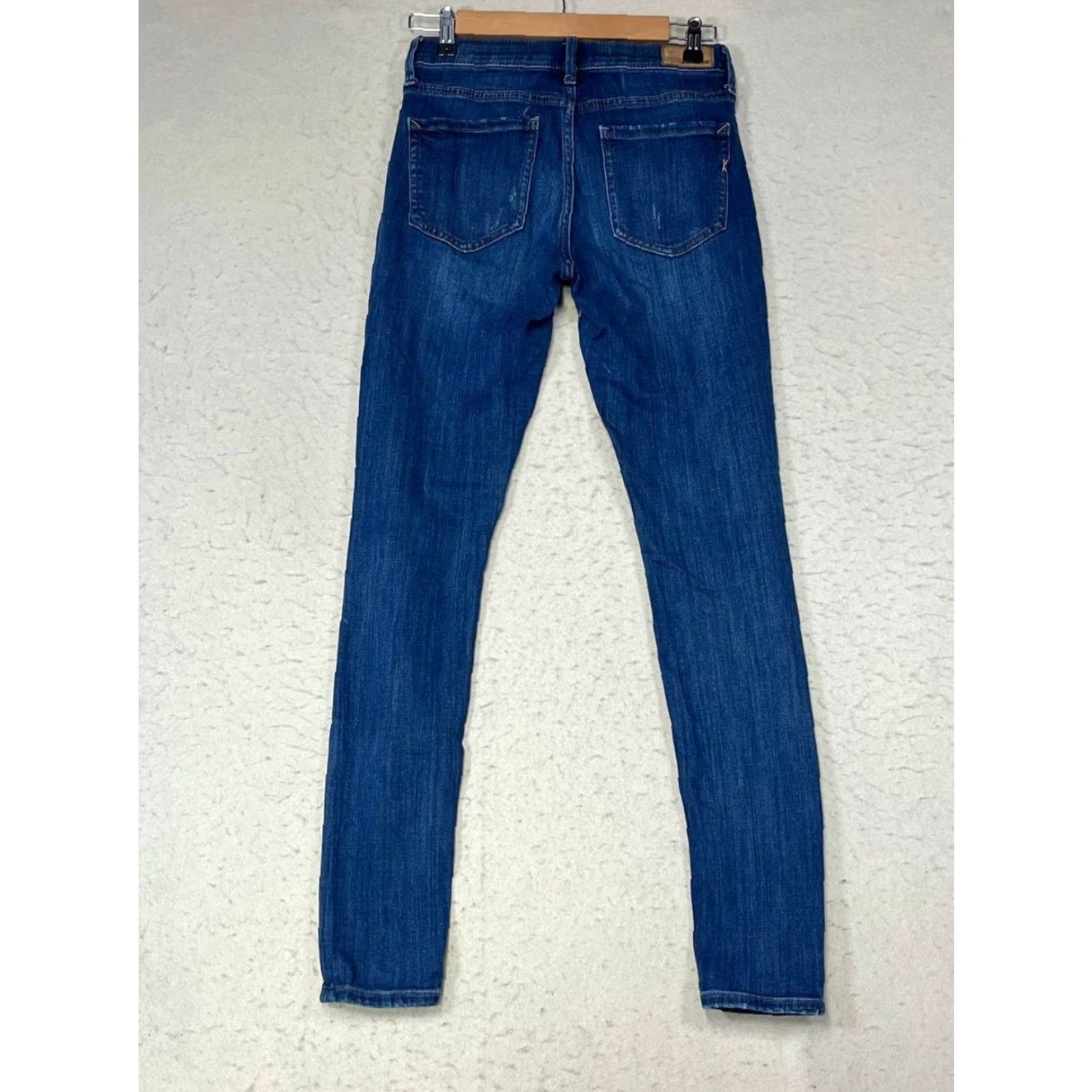 Express Express Jeans Legging Denim Women's 2R Blue Cotton Mid-Rise 5-Pocket Pockets Zip Modern Regular Adult Womens Size 26" / US 2 / IT 38 - 2 Thumbnail