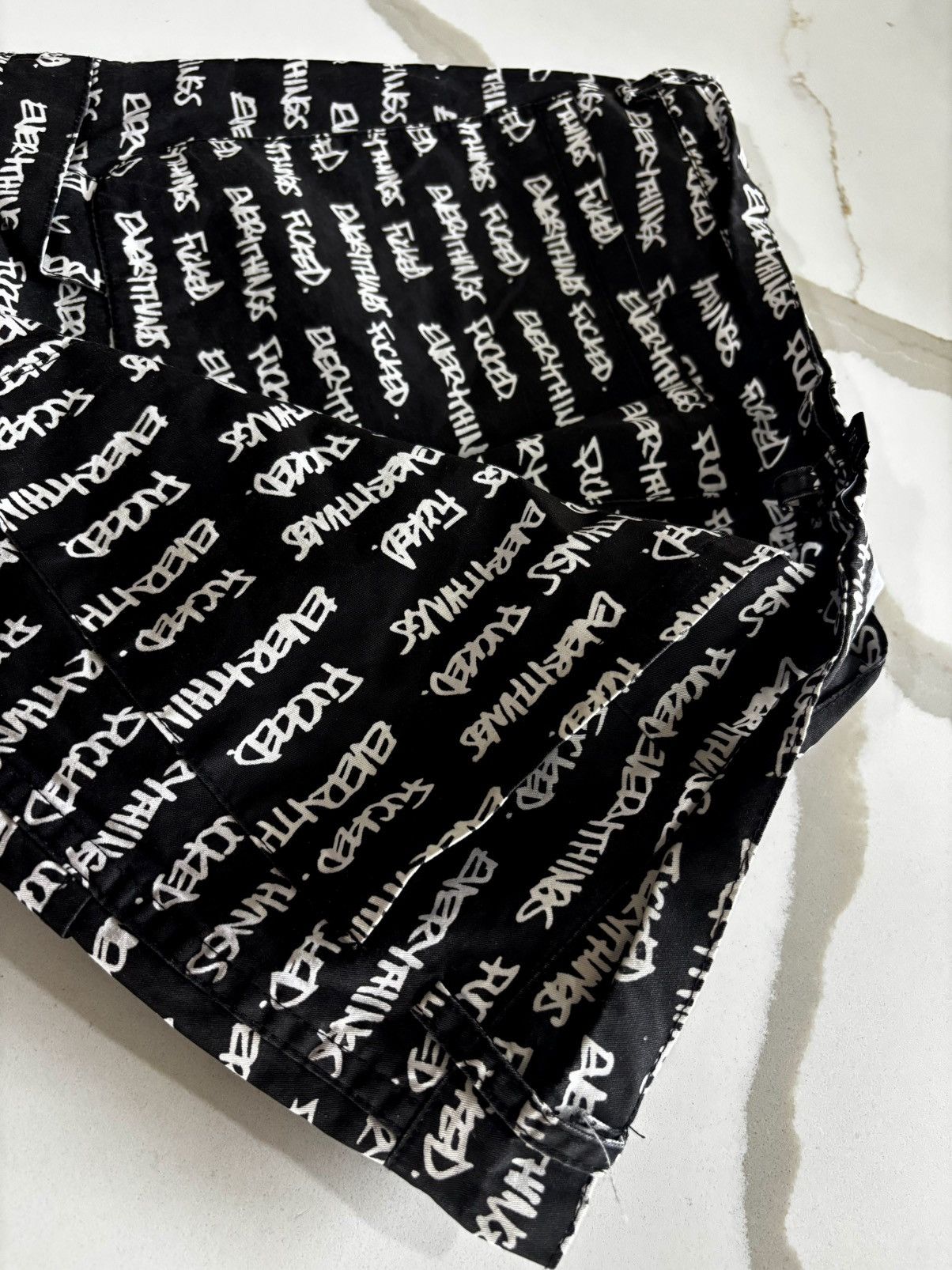 ineverheardofyou INEVERHEARDOFYOU - “Everything’s Fucked” Pants Size US 32 / EU 48 - 4 Thumbnail