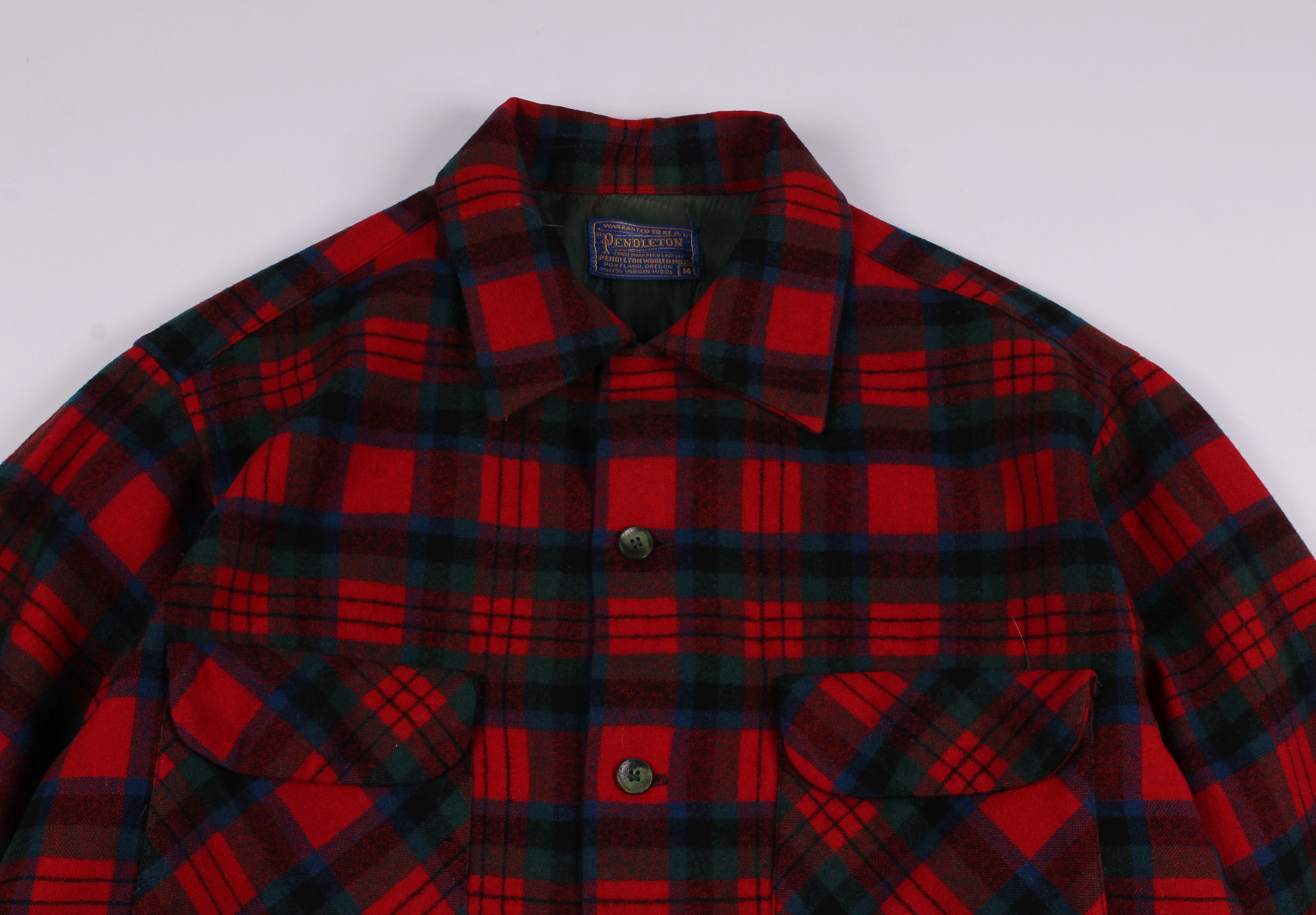Pendleton Vintage 80's Pendelton Checkered Flannel Shirt Size US M / EU 48-50 / 2 - 2 Thumbnail