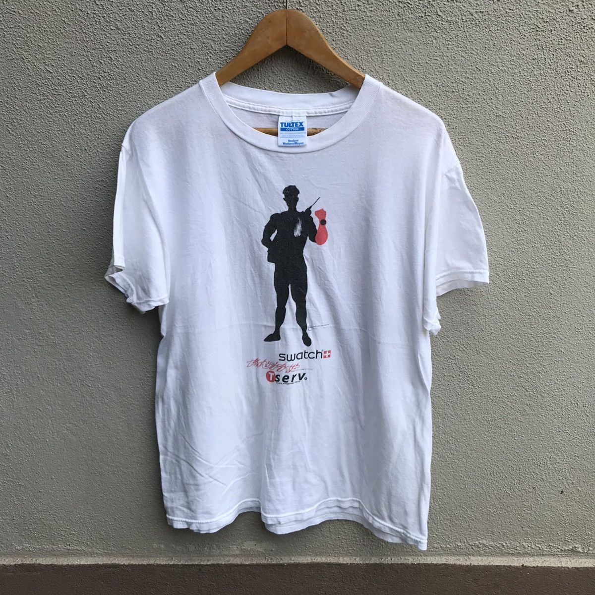 Japanese Brand × Swatch × Vintage Vintage 90s SWATCH x TSERV bicycle messenger tokyo tee Size US M / EU 48-50 / 2 - 1 Thumbnail