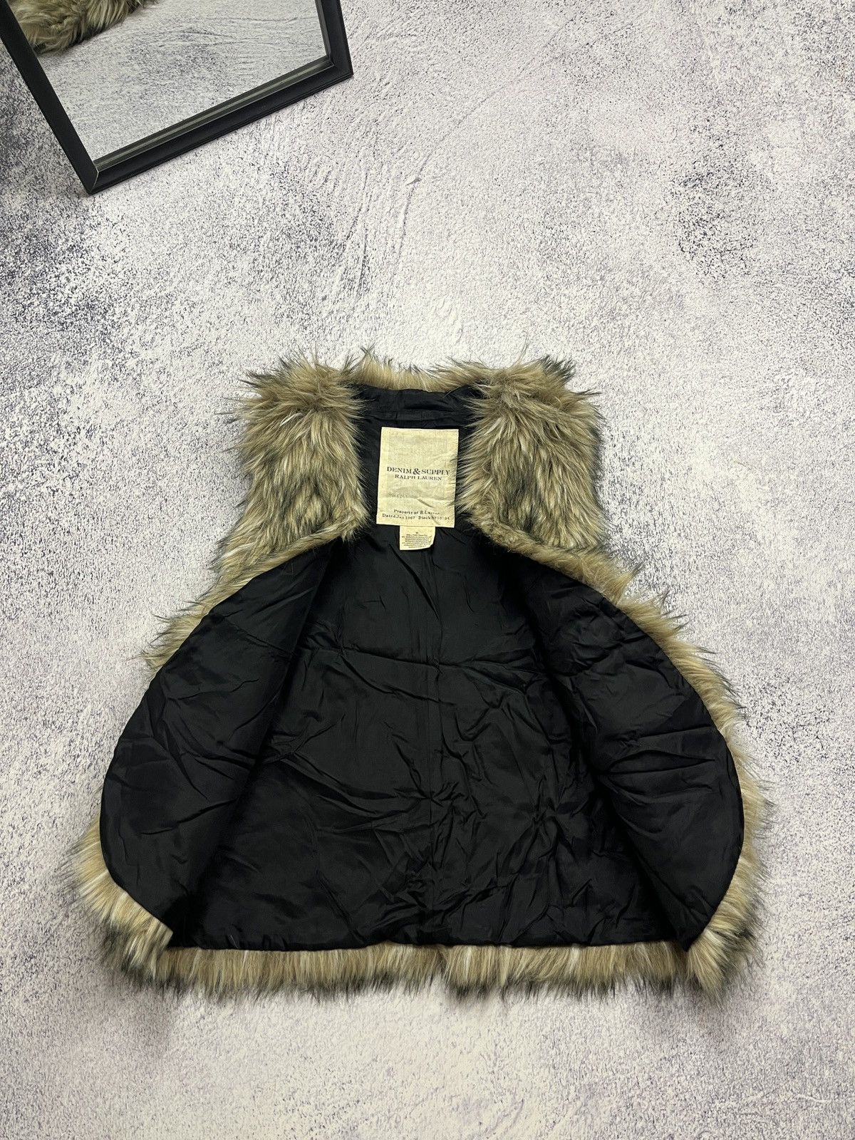 Denim & Supply Ralph Lauren × RRL Ralph Lauren Fur Coat Vest Denim And Supply Ralph Lauren Rare Hype Y2K Size XL / US 12-14 / IT 48-50 - 6 Thumbnail