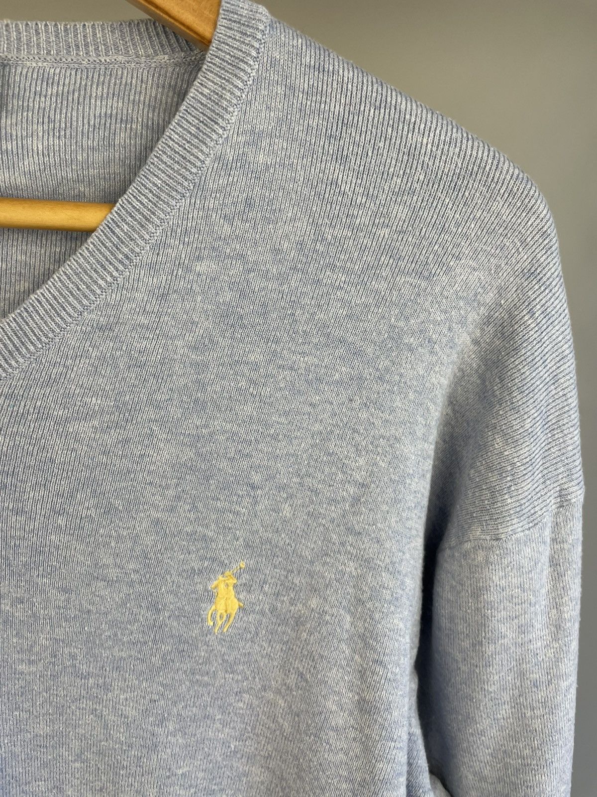 Polo Ralph Lauren × Ralph Lauren × Vintage Polo Ralph Lauren cotton vintage v neck sweater Size US L / EU 52-54 / 3 - 4 Thumbnail