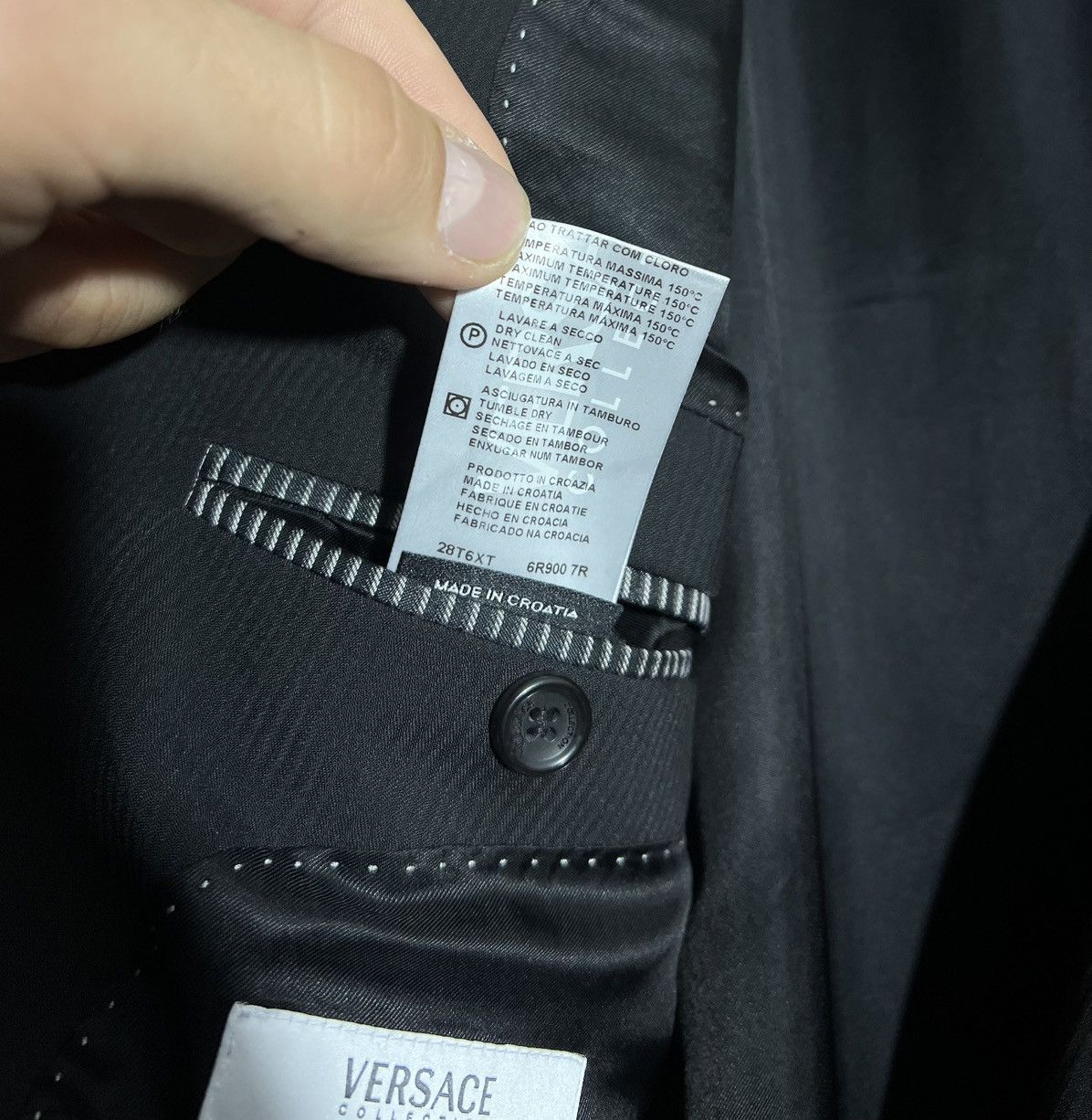 Versace Collection Two Button Black Blazer
