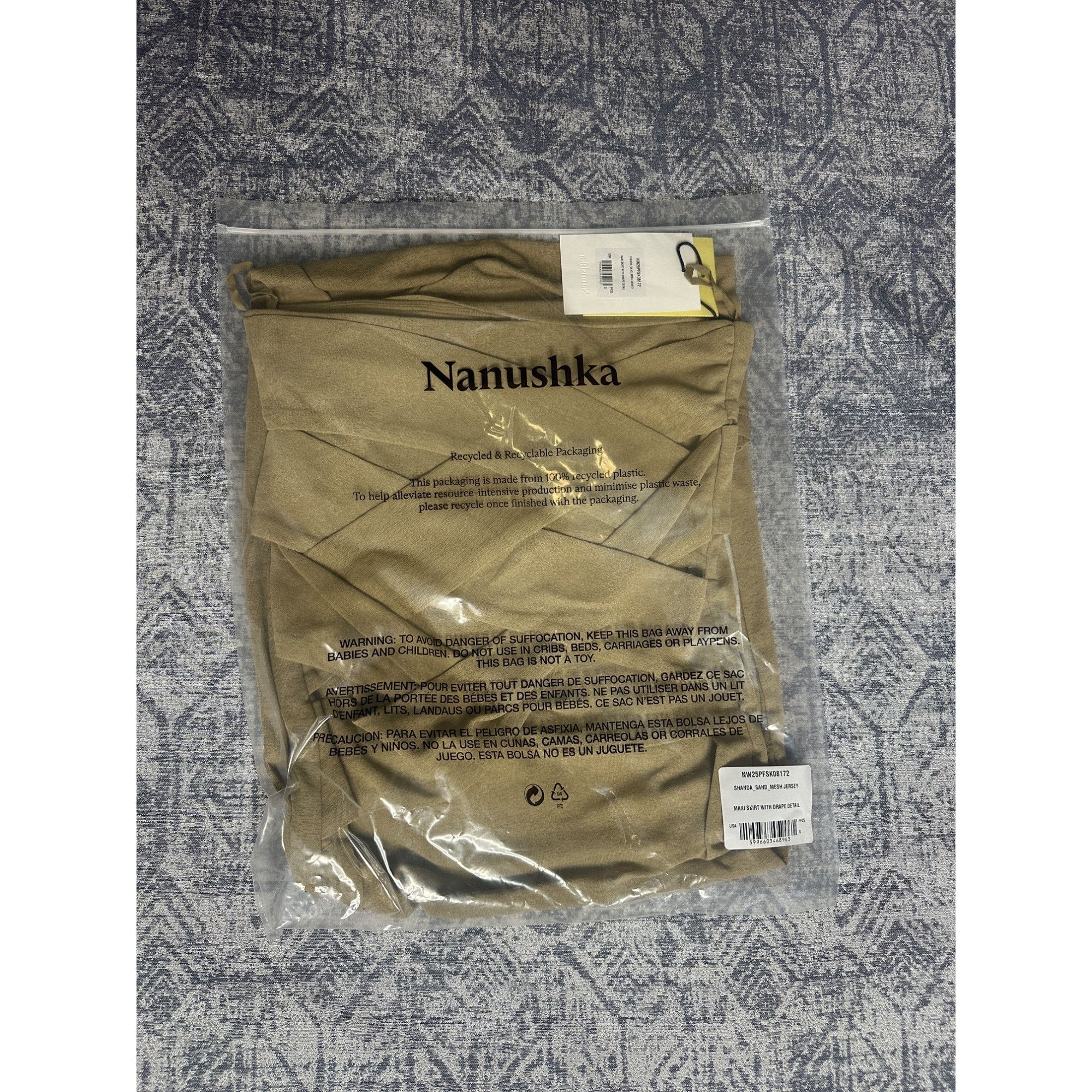 Nanushka Nanushka Draped Mesh Jersey Maxi Skirt Size 27" / US 4 / IT 40 - 3 Thumbnail