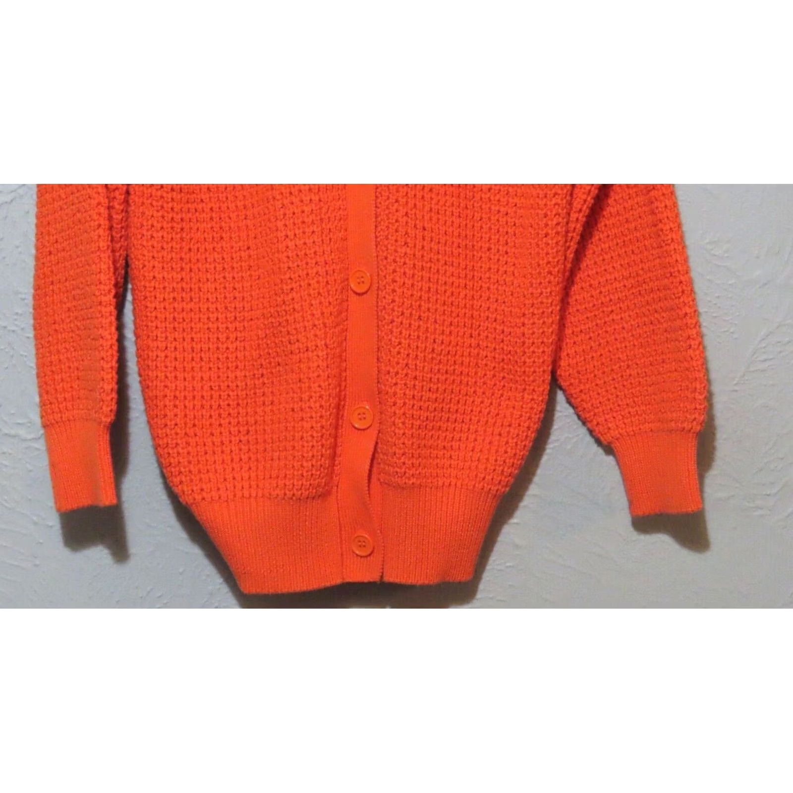 Vintage VINTAGE? Qualfort Womens Orange Cardigan Sweater Knit Button Up Oversized NWT S Cozy Bohemian Casual Womens Cardigan Size S / US 4 / IT 40 - 2 Thumbnail