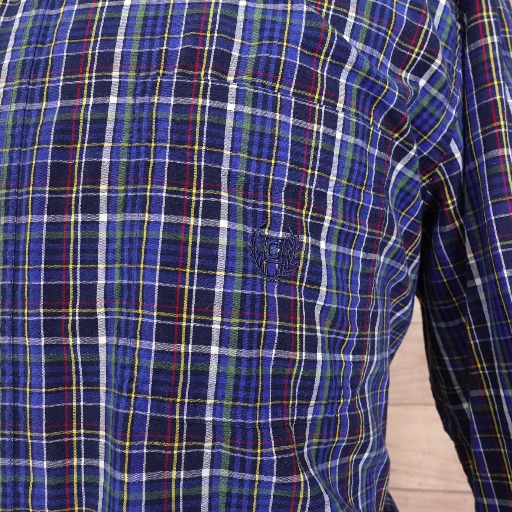 Chaps Chaps Shirt Mens XL Blue Plaid Long Sleeve Button Down Easy Care Woven Cotton Polyester Casual Size US XL / EU 56 / 4 - 3 Thumbnail