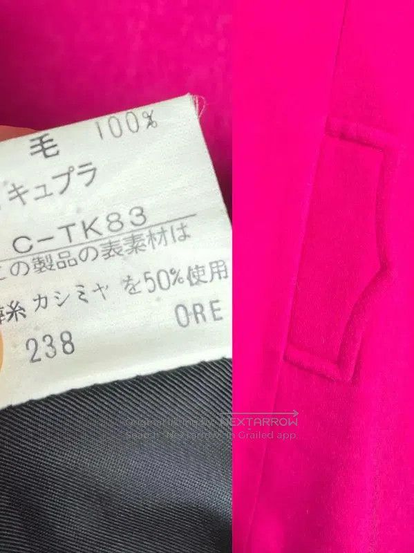 Yves Saint Laurent Yves Saint Laurent Bright Pink Wool Blend Coat . Size XXS / US 00 / IT 34 - 8 Thumbnail