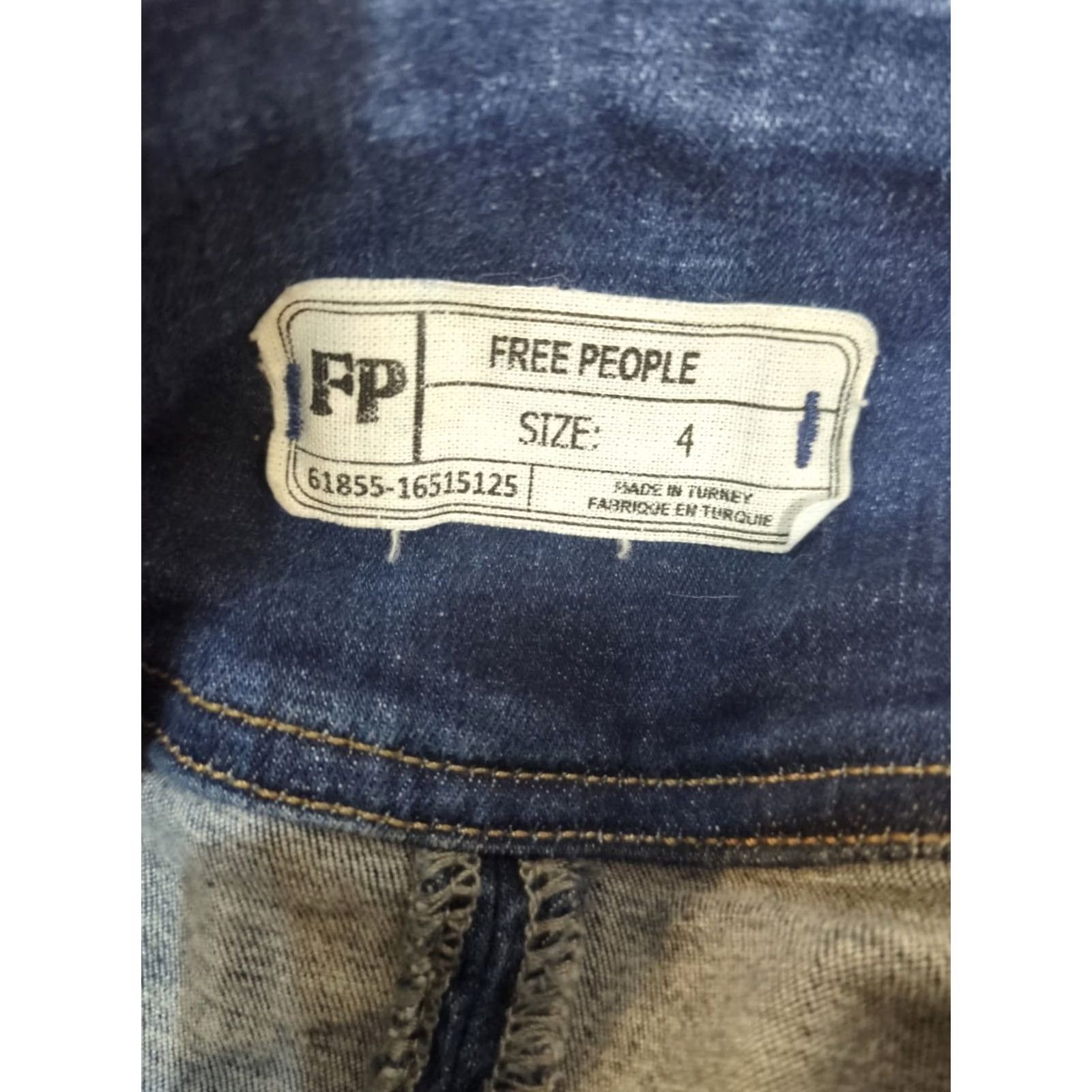 Free People Free People Skirt Womens Size 4 Blue Denim Lace Up Mini High Rise Casual Autumn Modern Womens Size S / US 4 / IT 40 - 3 Thumbnail