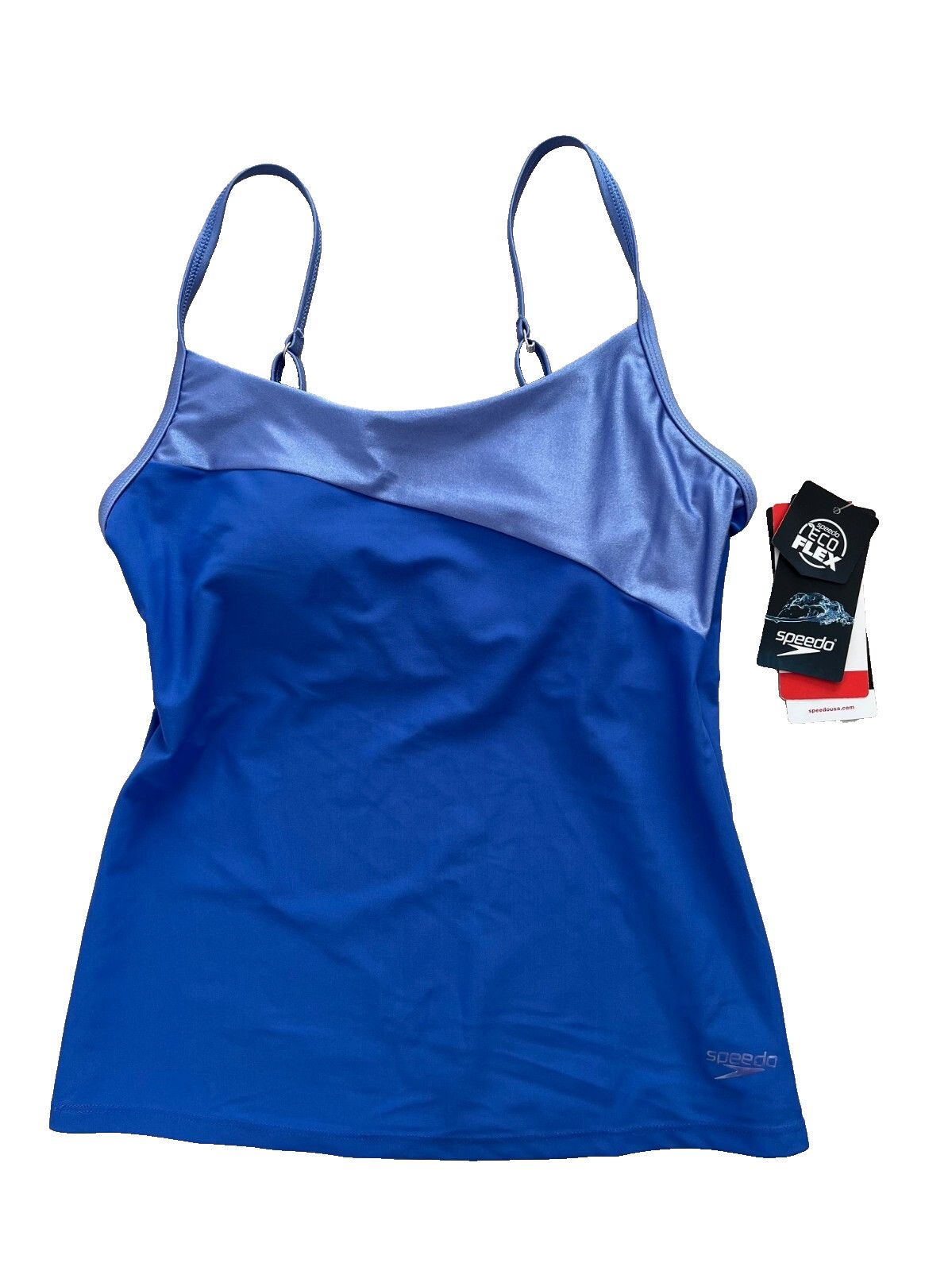 Speedo Speedo Colorblock Tankini Top Dazzling Blue ( XS ) Size XS / US 0-2 / IT 36-38 - 2 Thumbnail