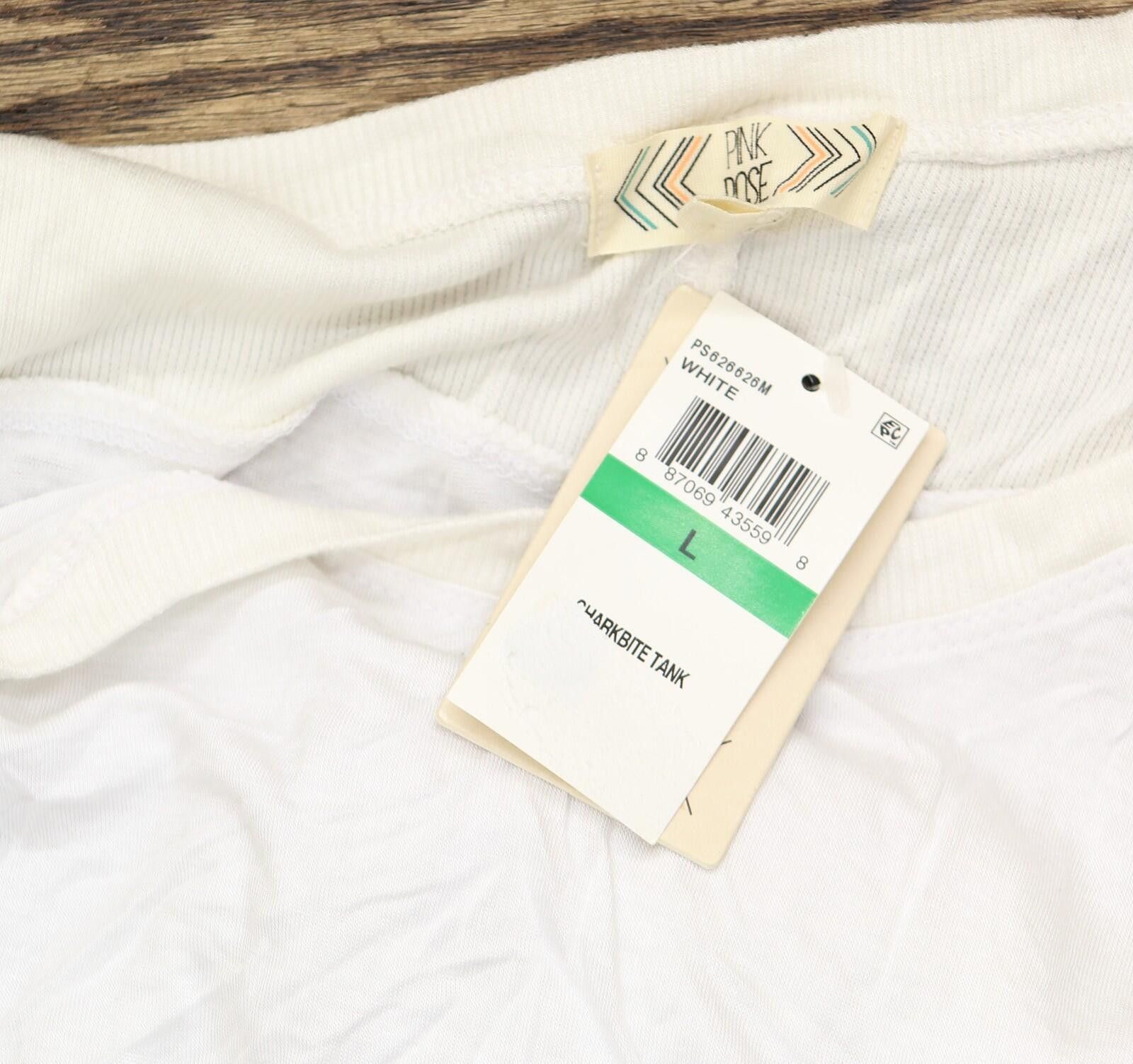 Other Nwt Pink Rose Side-slit Handkerchief-hem Tank Top White L Size L / US 10 / IT 46 - 3 Thumbnail