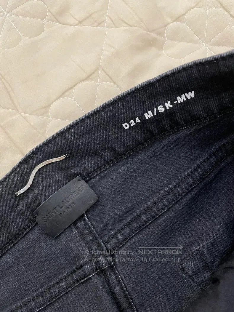 Saint Laurent Paris Saint Laurent D24 Black Denim Jeans. Size US 31 - 5 Thumbnail