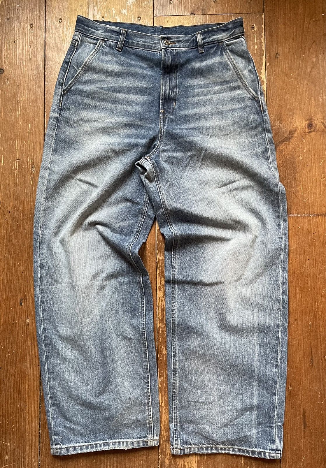 Calvin Klein Vintage Style Stone Wash Denim Jean Calvin Klein Baggy 29 Size US 31 - 1 Thumbnail