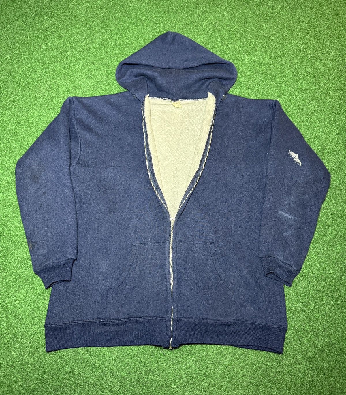 Vintage Vintage 80s Thermal Lined Double Face XL Full Zip Hoodie Size US XL / EU 56 / 4 - 1 Thumbnail