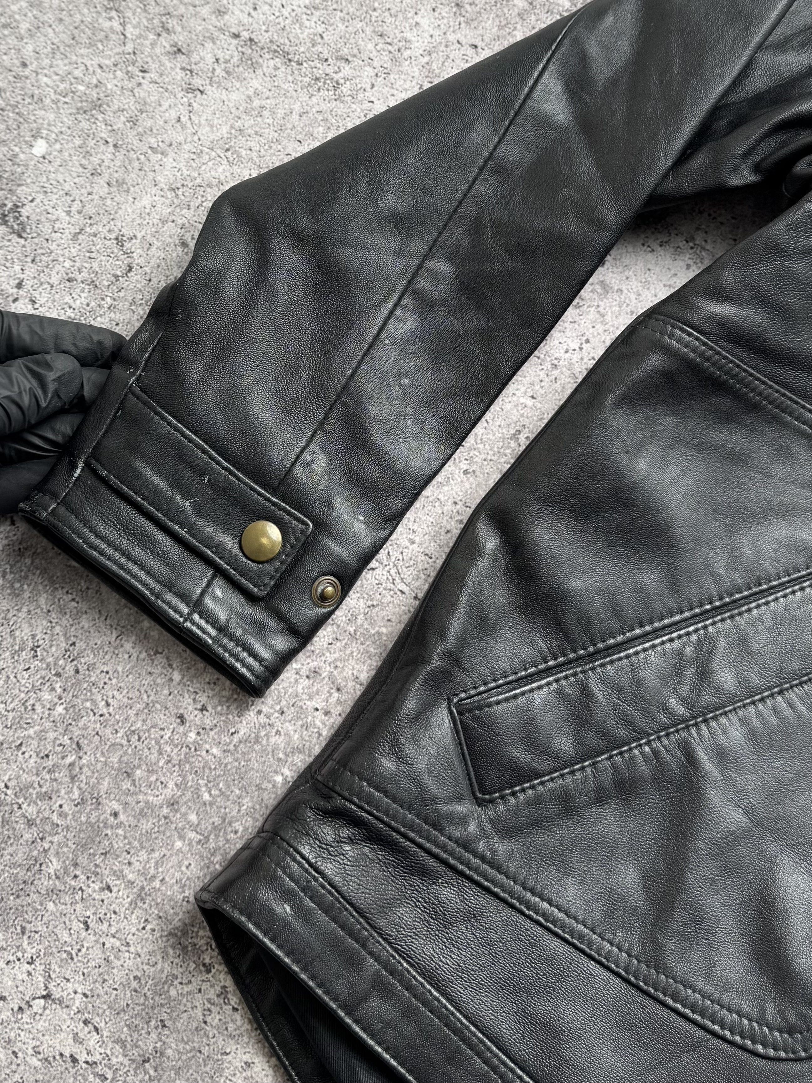 Vintage Vintage Leather Jacket C2(V481) Size XXS / US 00 / IT 34 - 4 Thumbnail