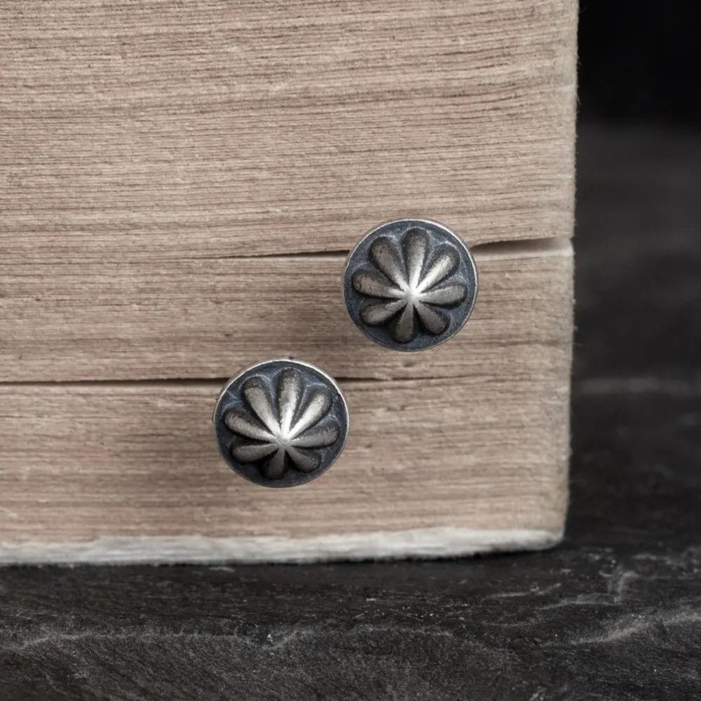 Jewelry Cloth Button Stud Earrings 925 Sterling Silver Ear Gift Size ONE SIZE - 3 Thumbnail